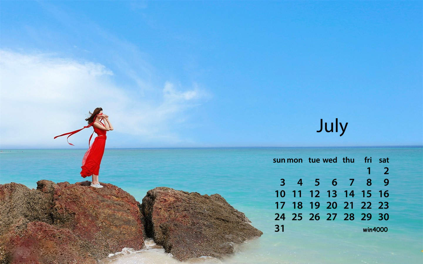 2016年7月日历图片