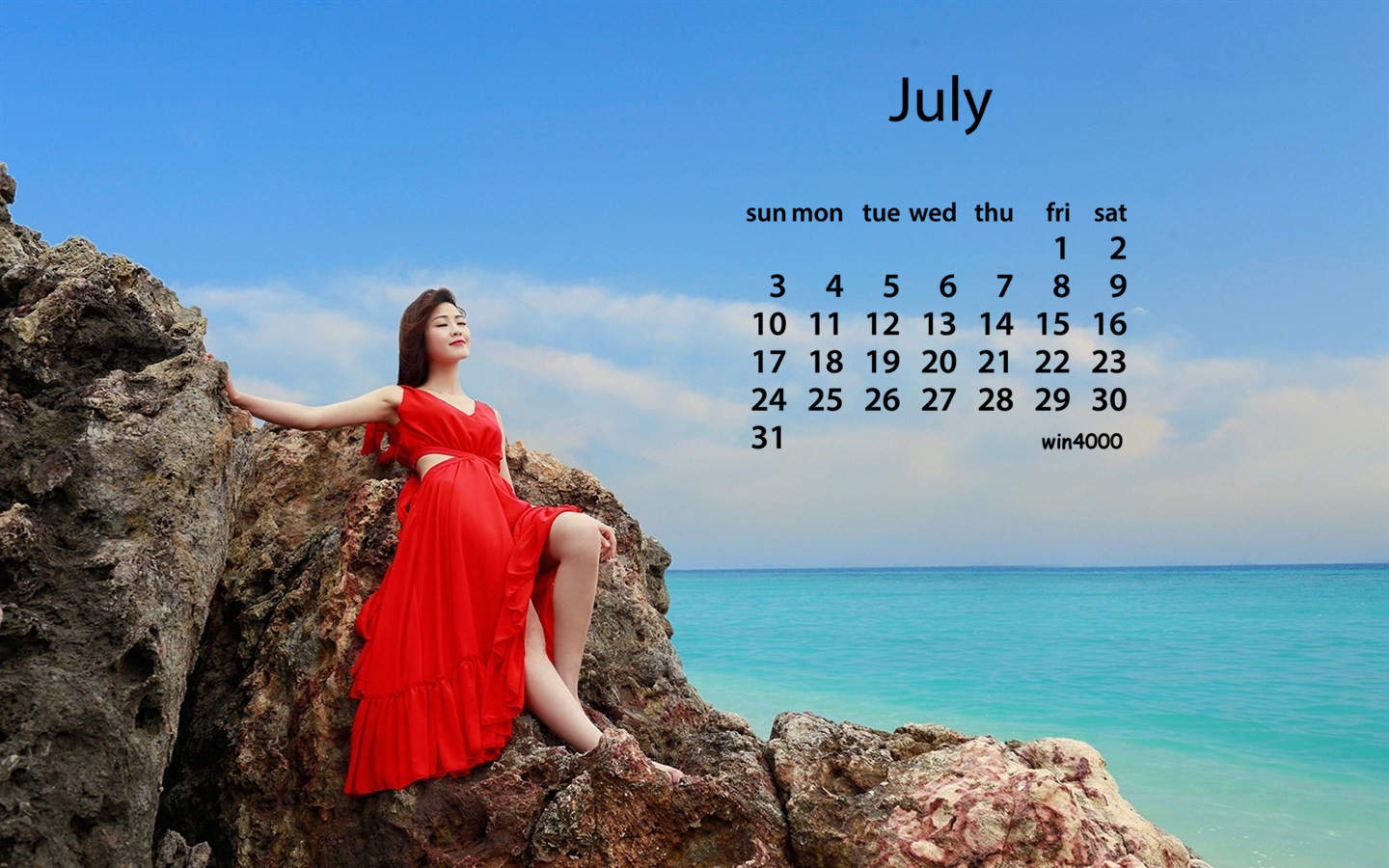 2016年7月日历图片