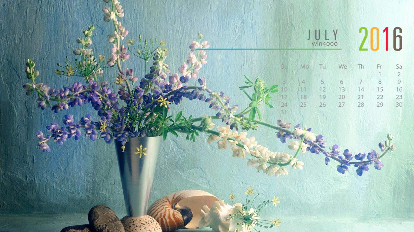 2016年7月日历图片