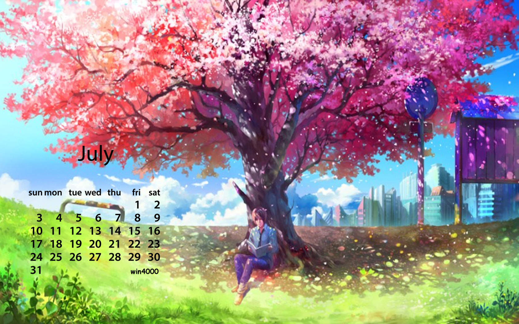 2016年7月日历图片