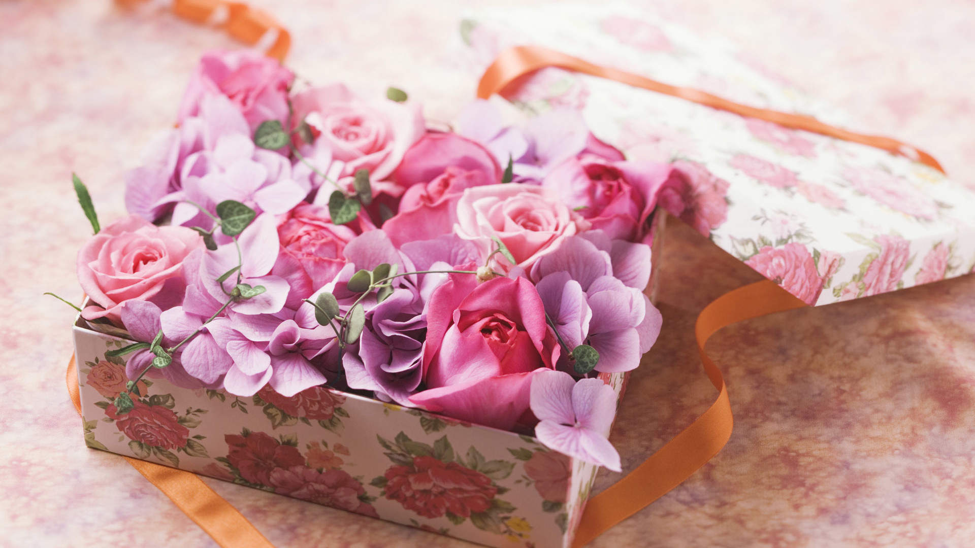 小清新治愈花束油画手机壁纸图片