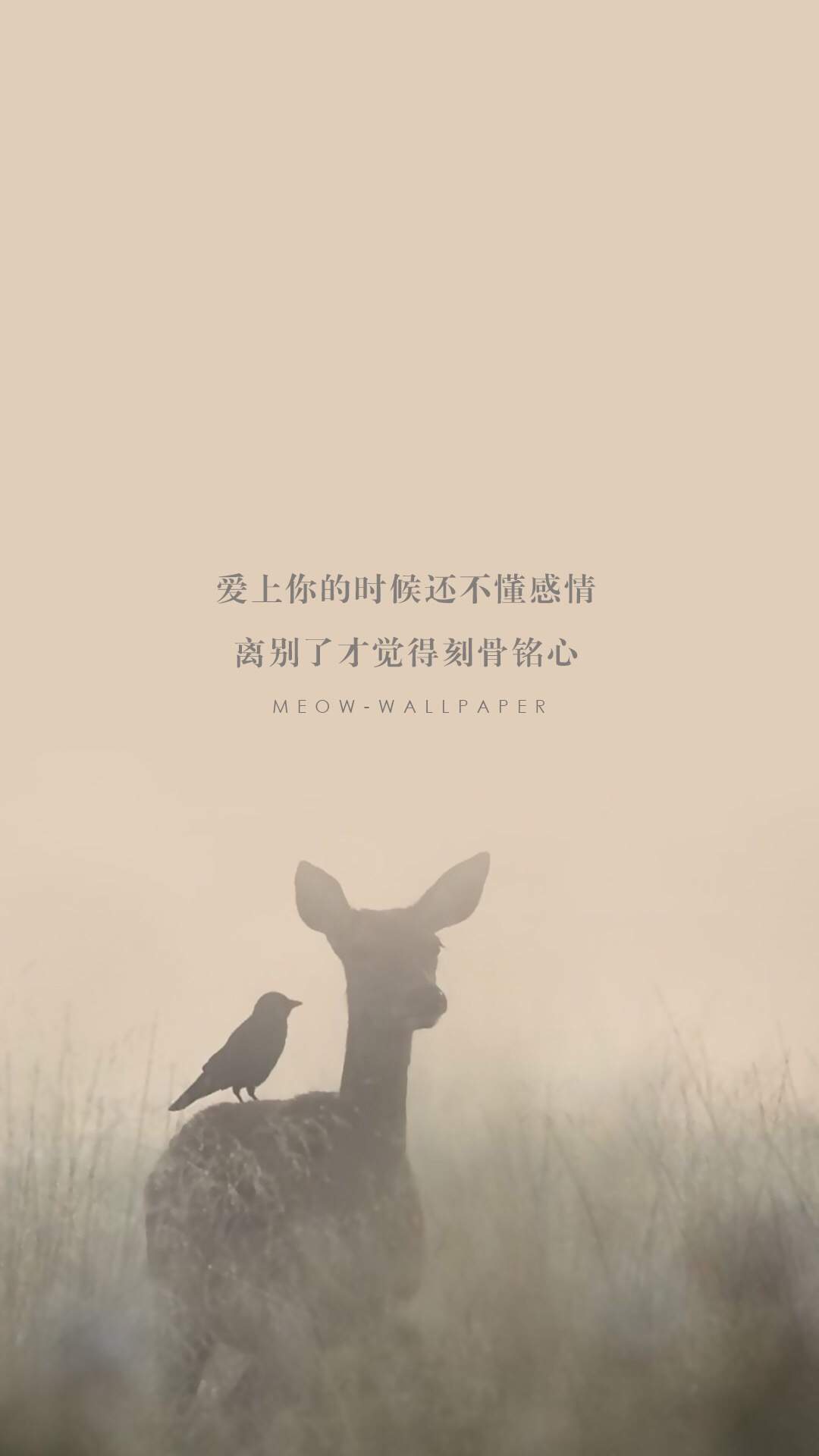 森林麋鹿童话插画高清手机壁纸图片