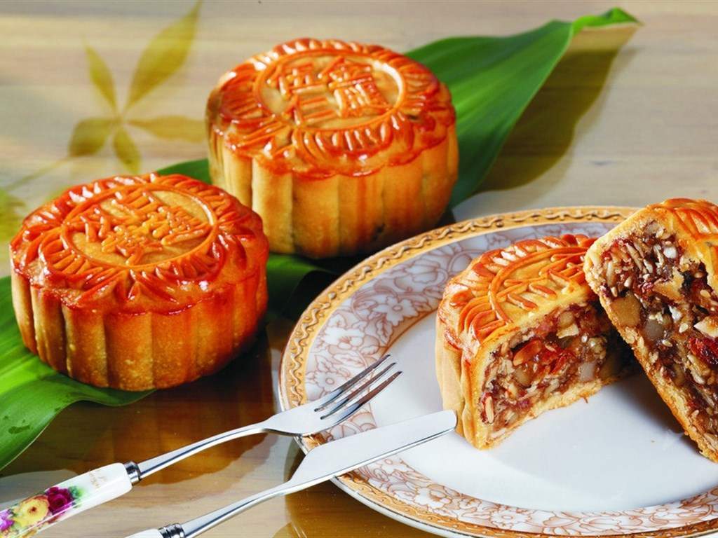 中秋节月饼甜美美食精选高清平板壁纸图片大全图片