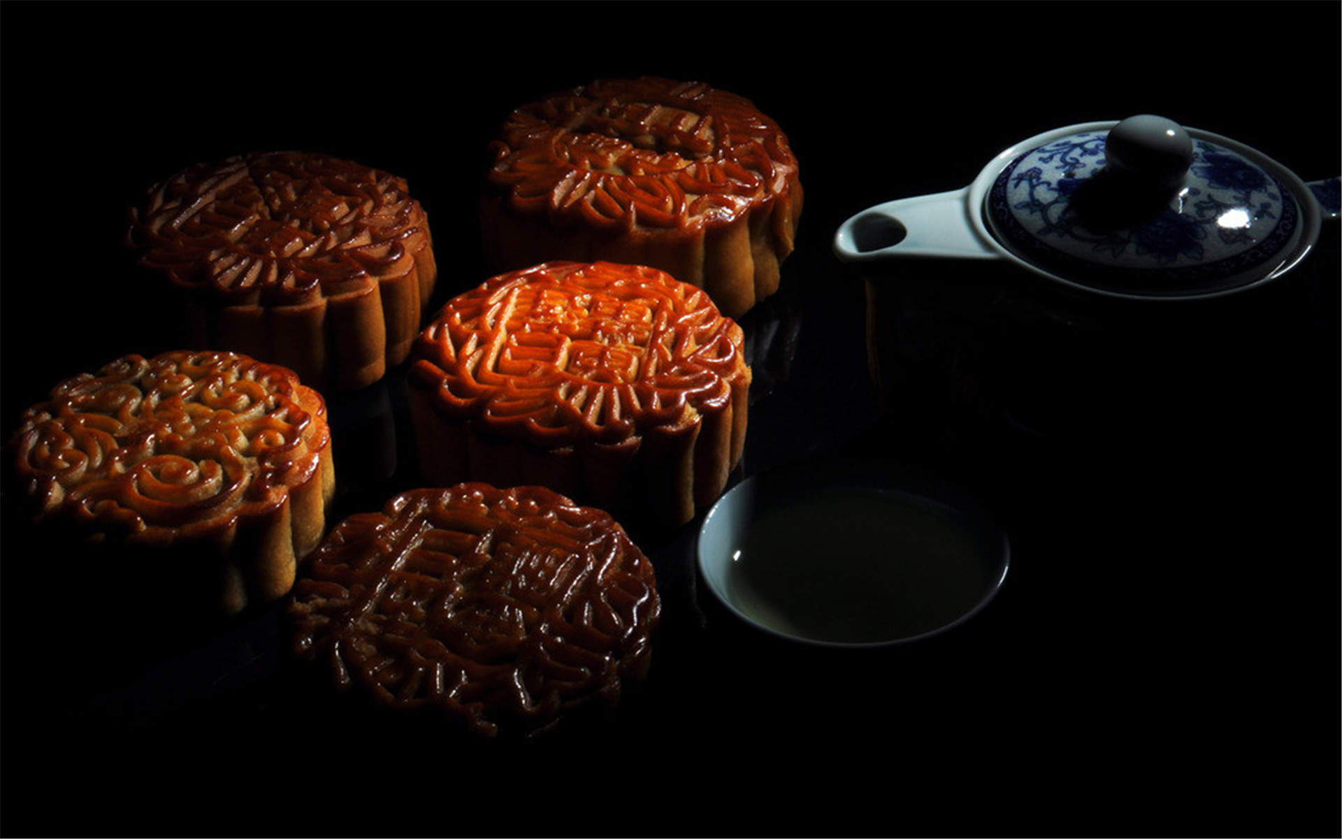 中秋节月饼甜美美食精选高清平板壁纸图片大全图片