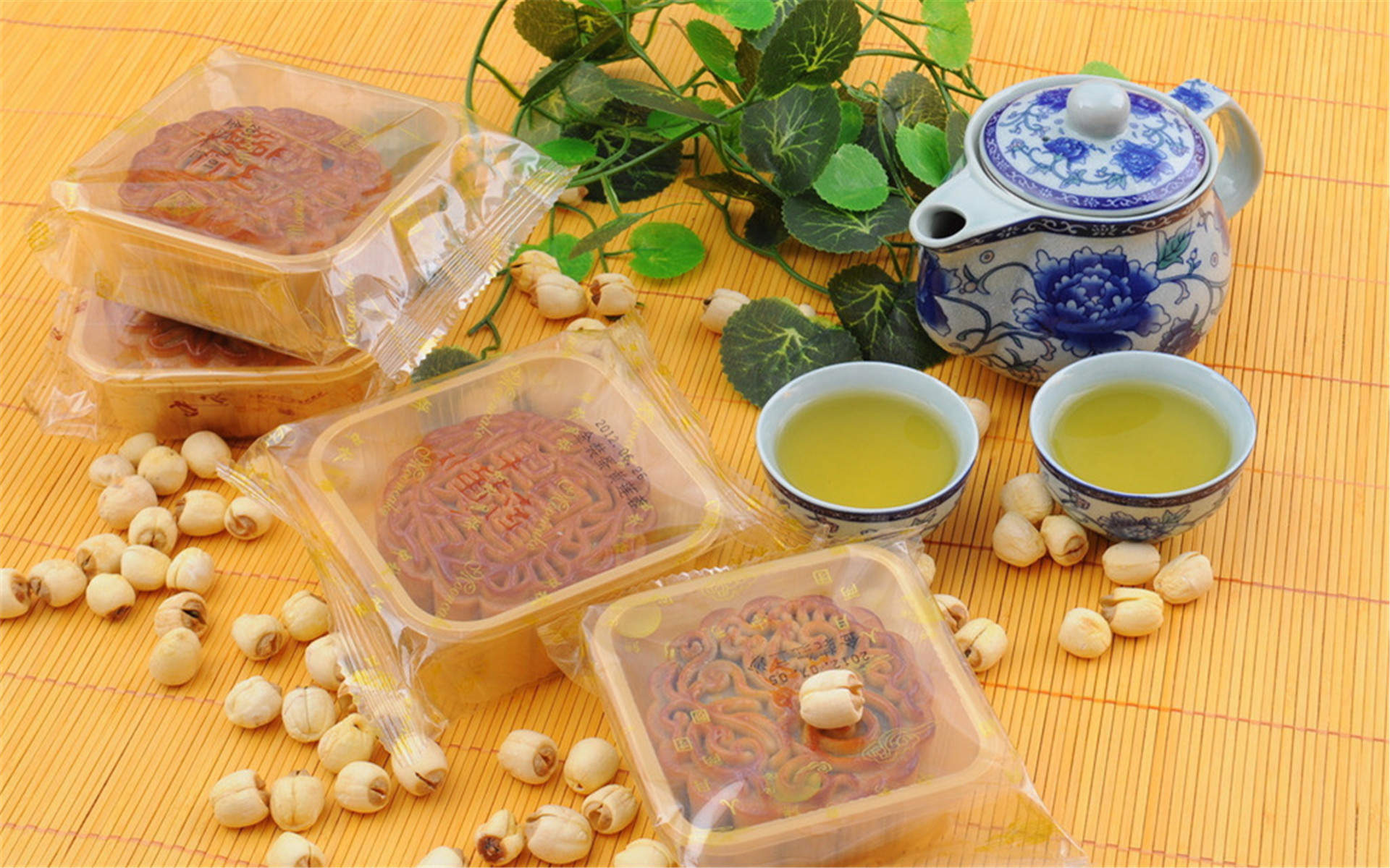 中秋节美味月饼高清桌面壁纸图片