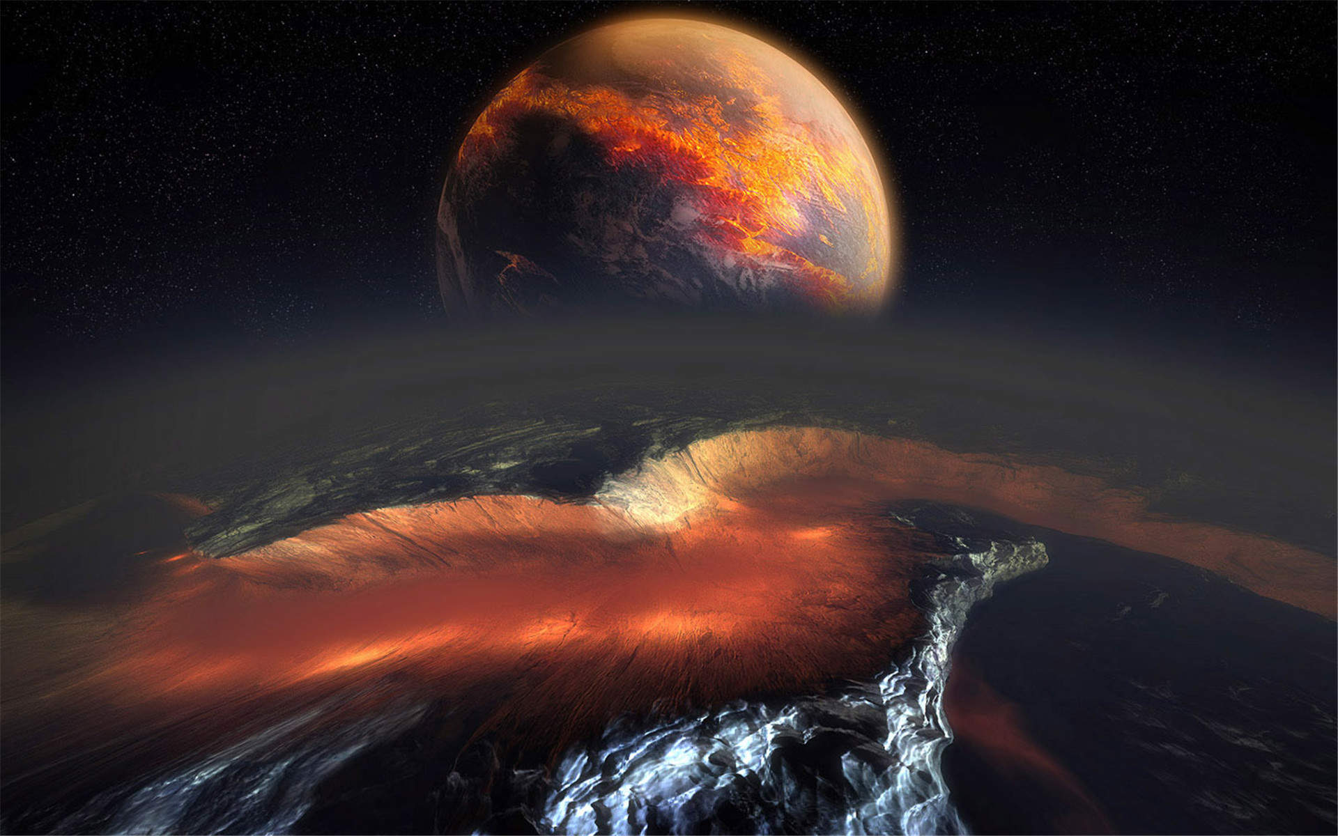 最新最流行养眼月球星空背景创意摄影唯美桌面壁纸图片大全下载图片