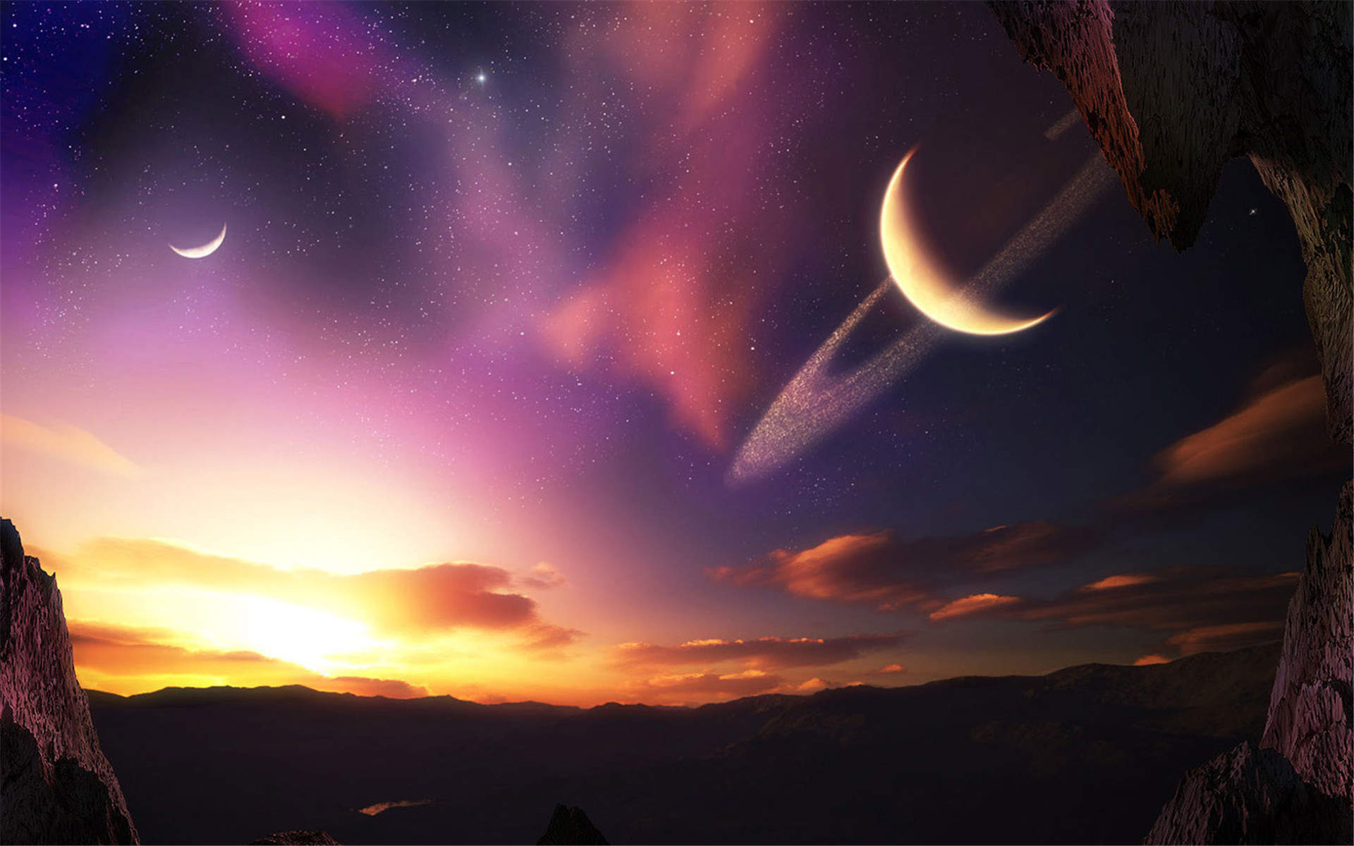 电影《你的名字》唯美意境星空手机壁纸下载图片