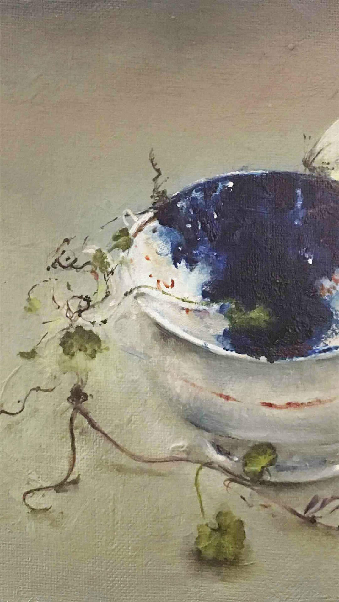 梅花油画抽象艺术高清手机壁纸图片