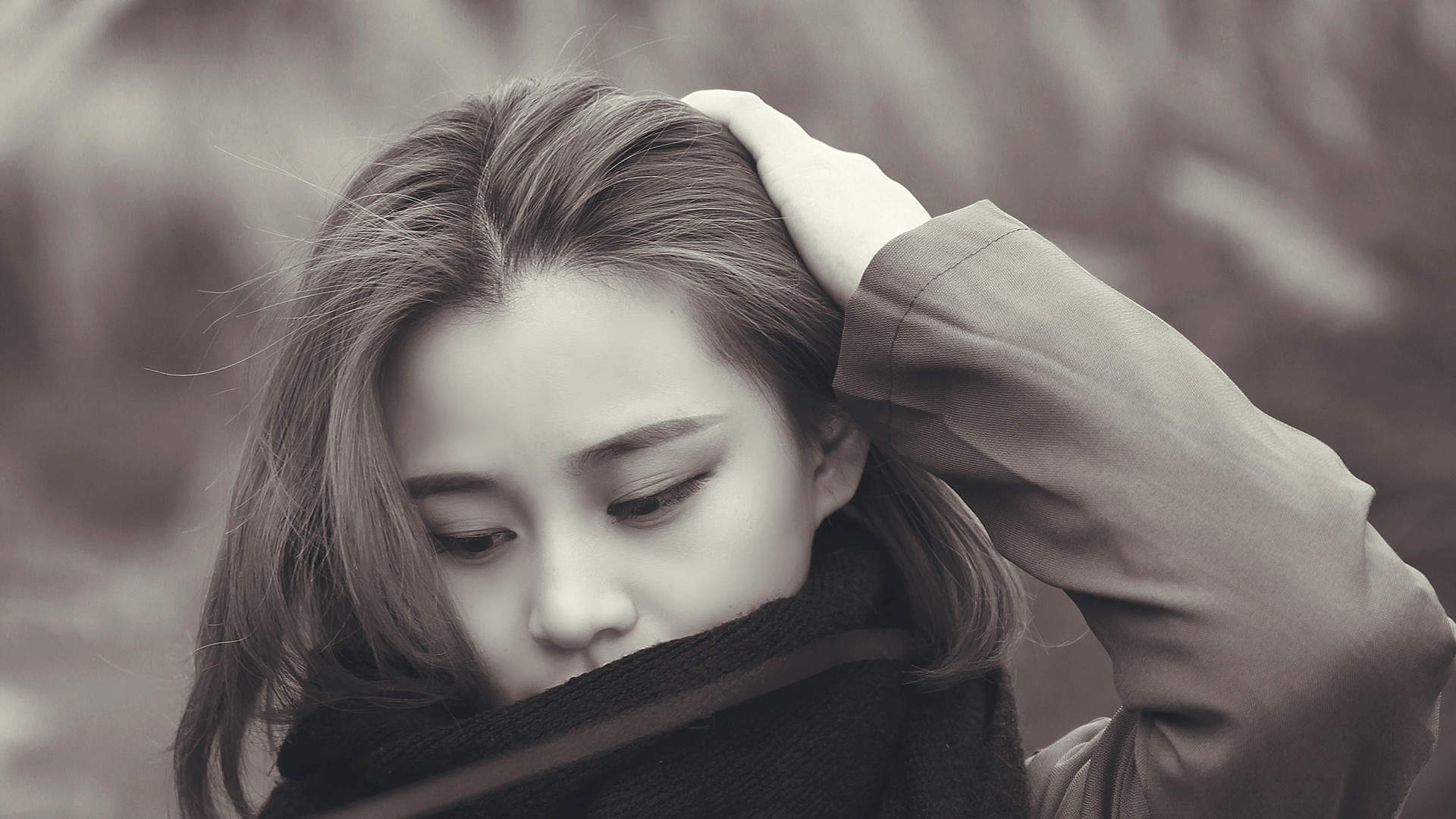 大陆女明星清新美女治愈系清纯唯美白皙高清桌面壁纸图片