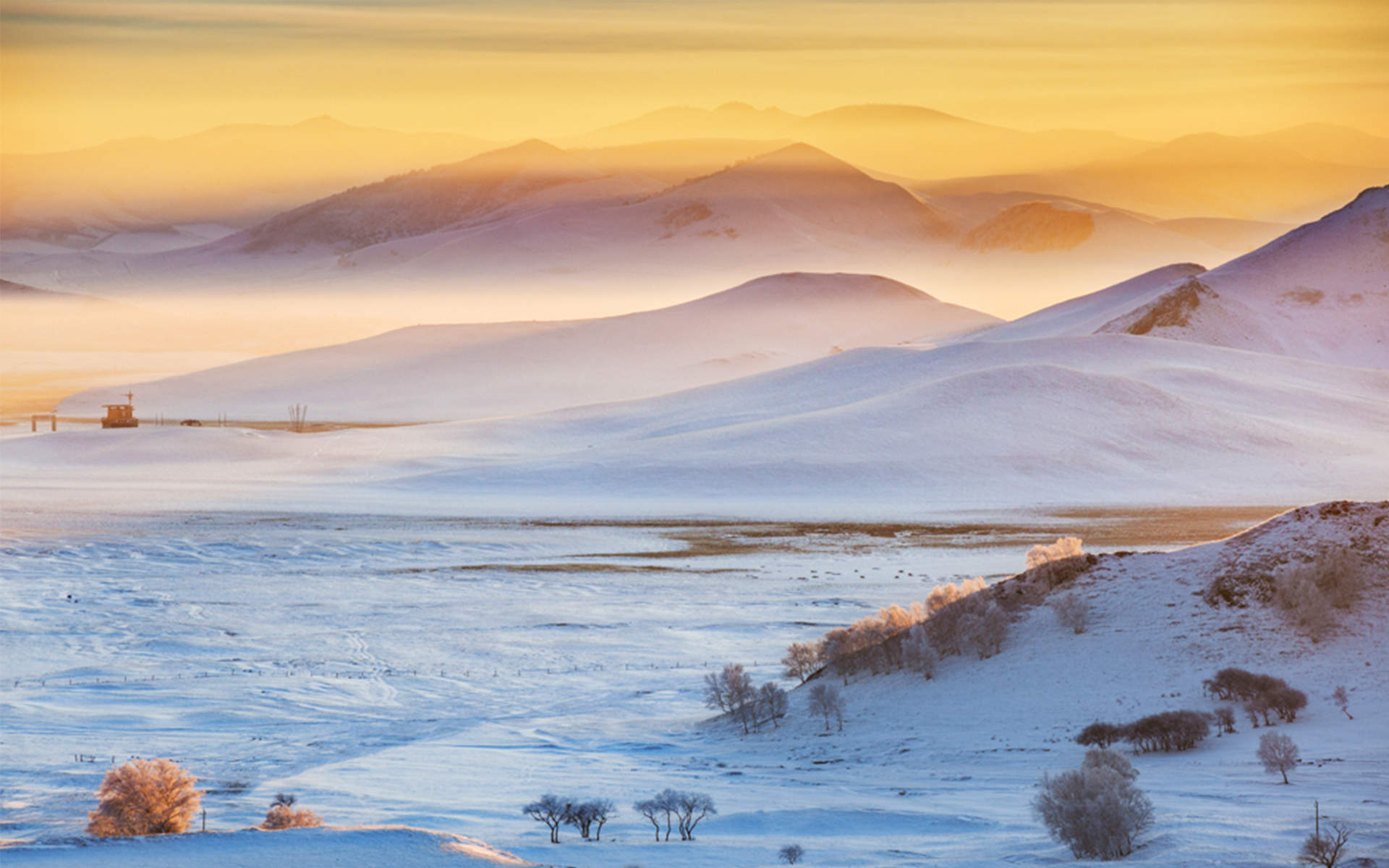 风景白雪图片