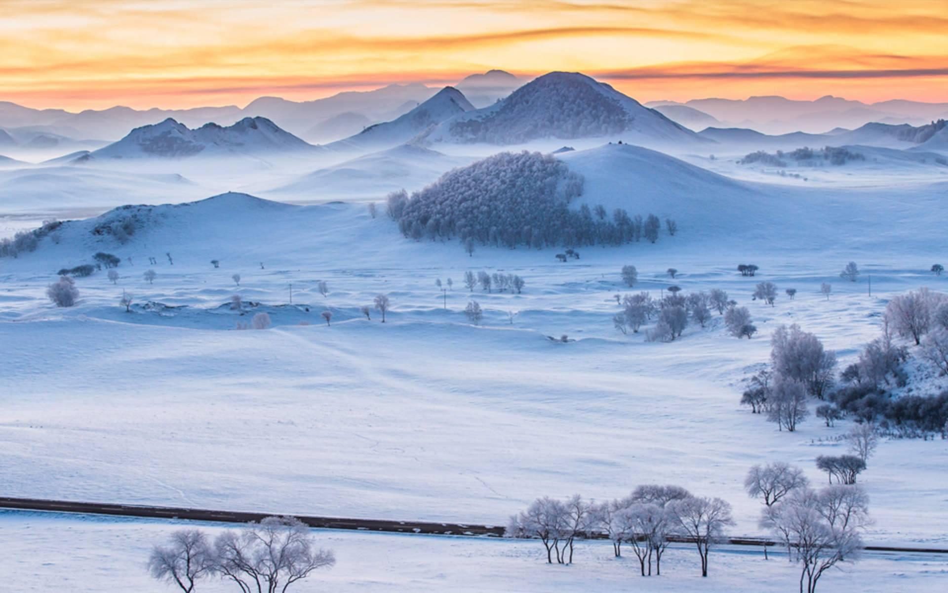 风景白雪图片
