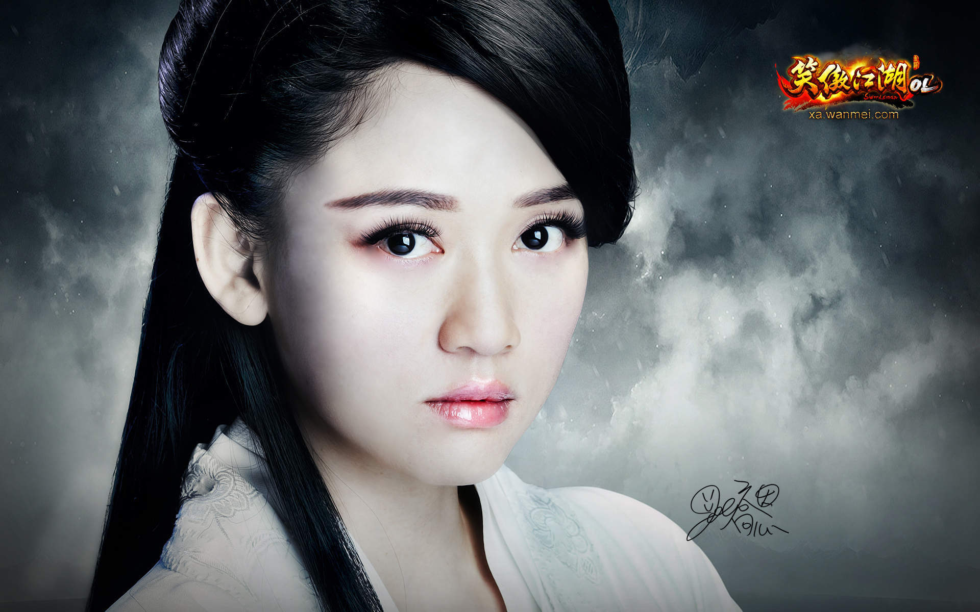 高清台湾省新竹县女演员《笑傲江湖OL》陈乔恩代言唯美东方不败精选壁纸图片