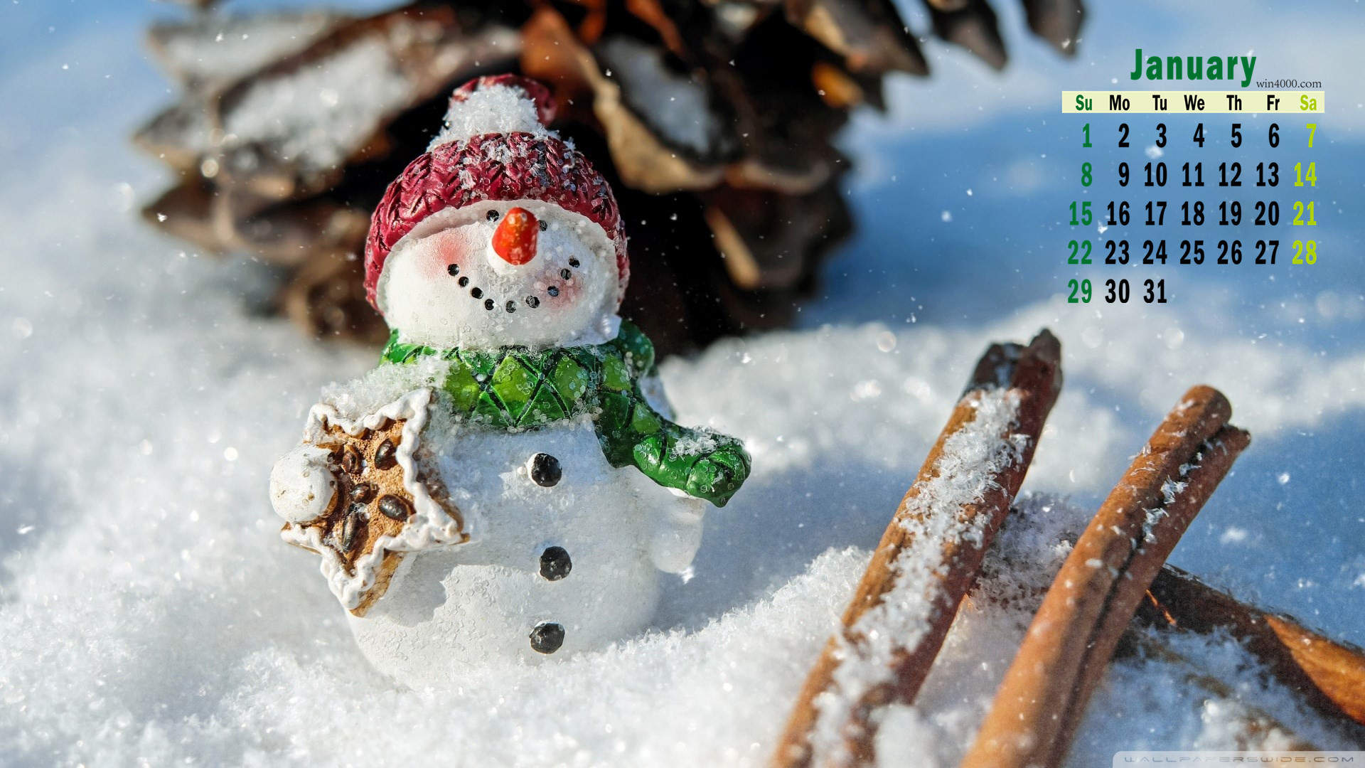 冬季可爱雪人图片手机壁纸图片