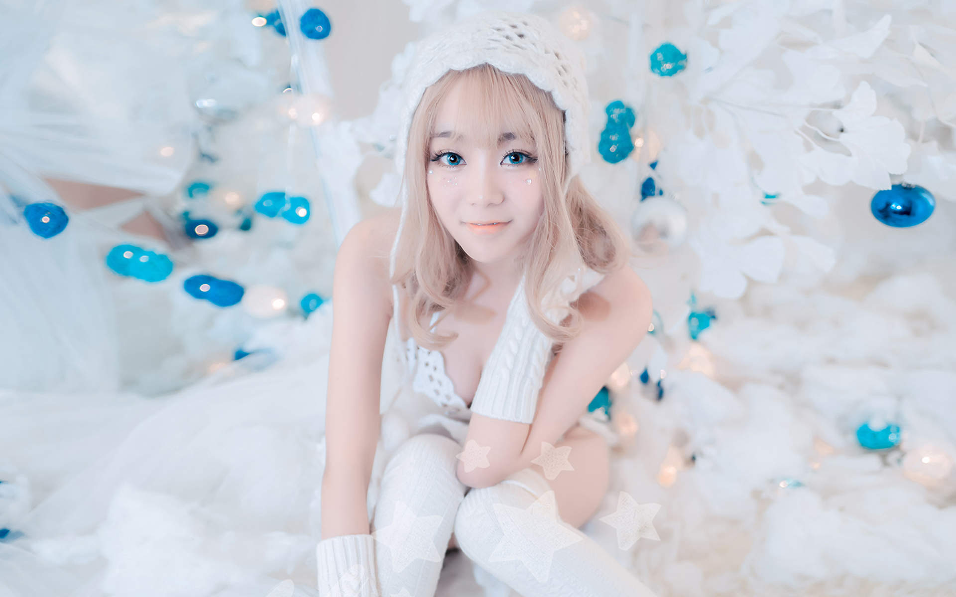 大陆女明星清新美女治愈系清纯唯美白皙高清桌面壁纸图片