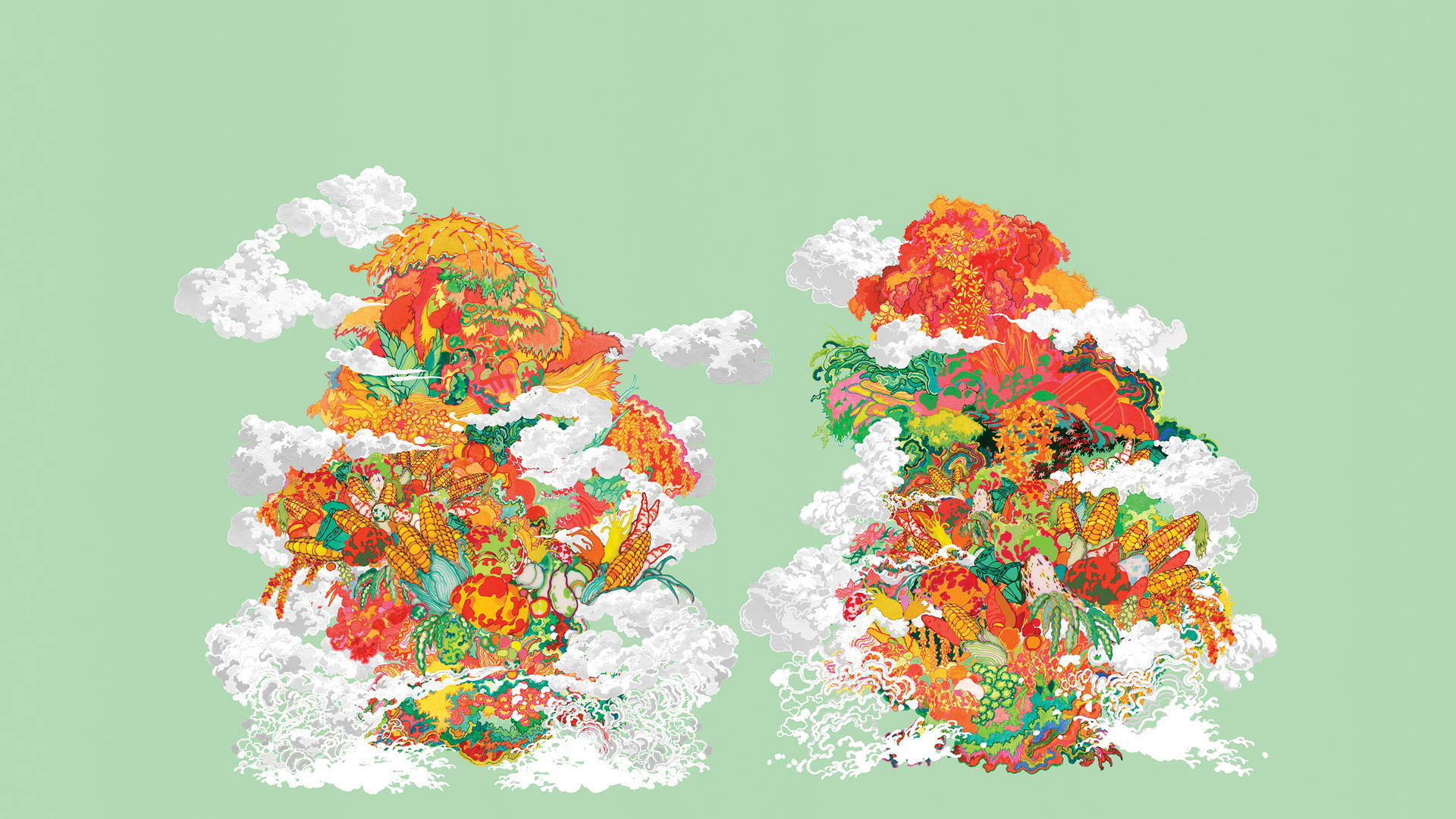 2017年鸡年春节年画图片桌面壁纸图片