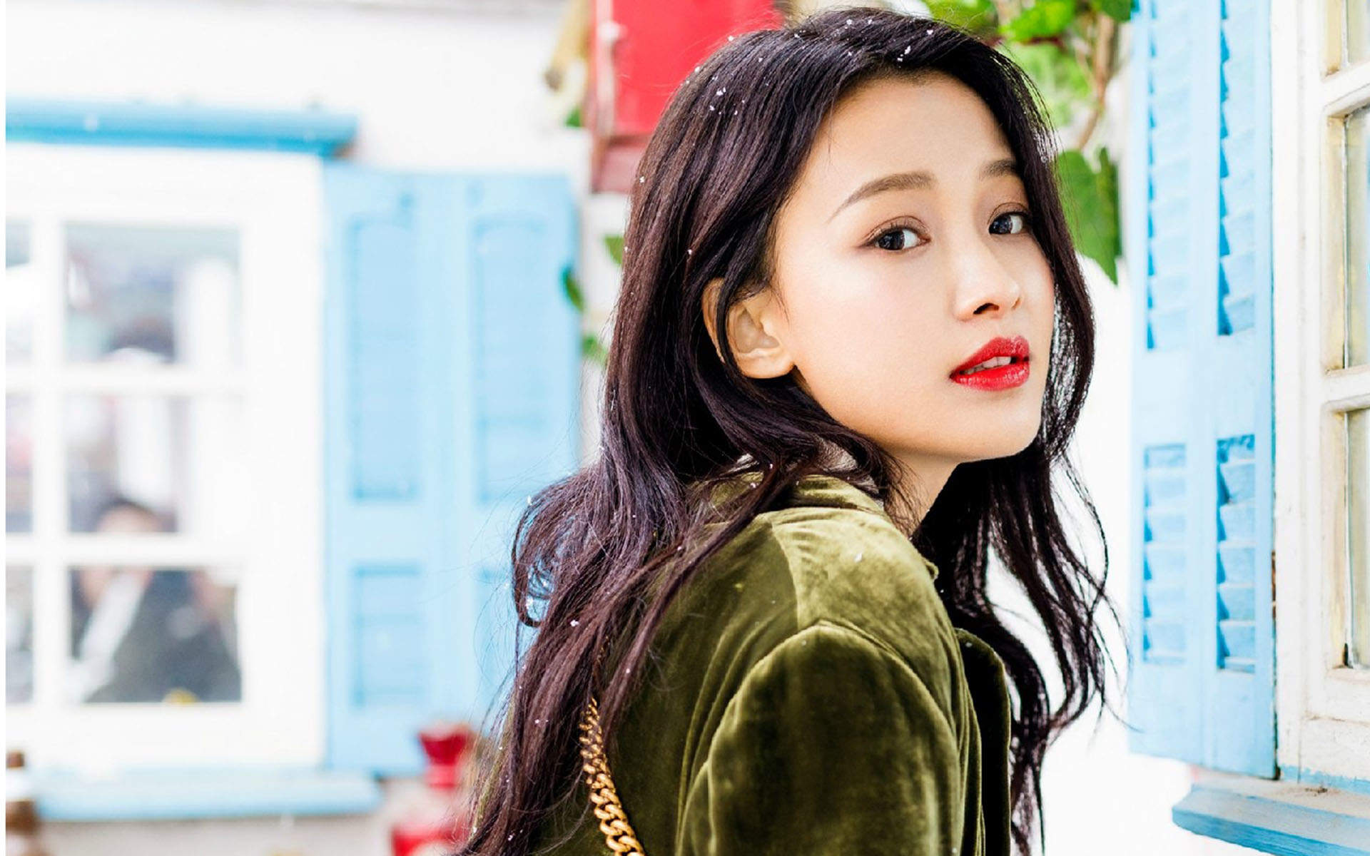 林省通化市集安女明星孙怡清新甜美写真桌面壁纸图片