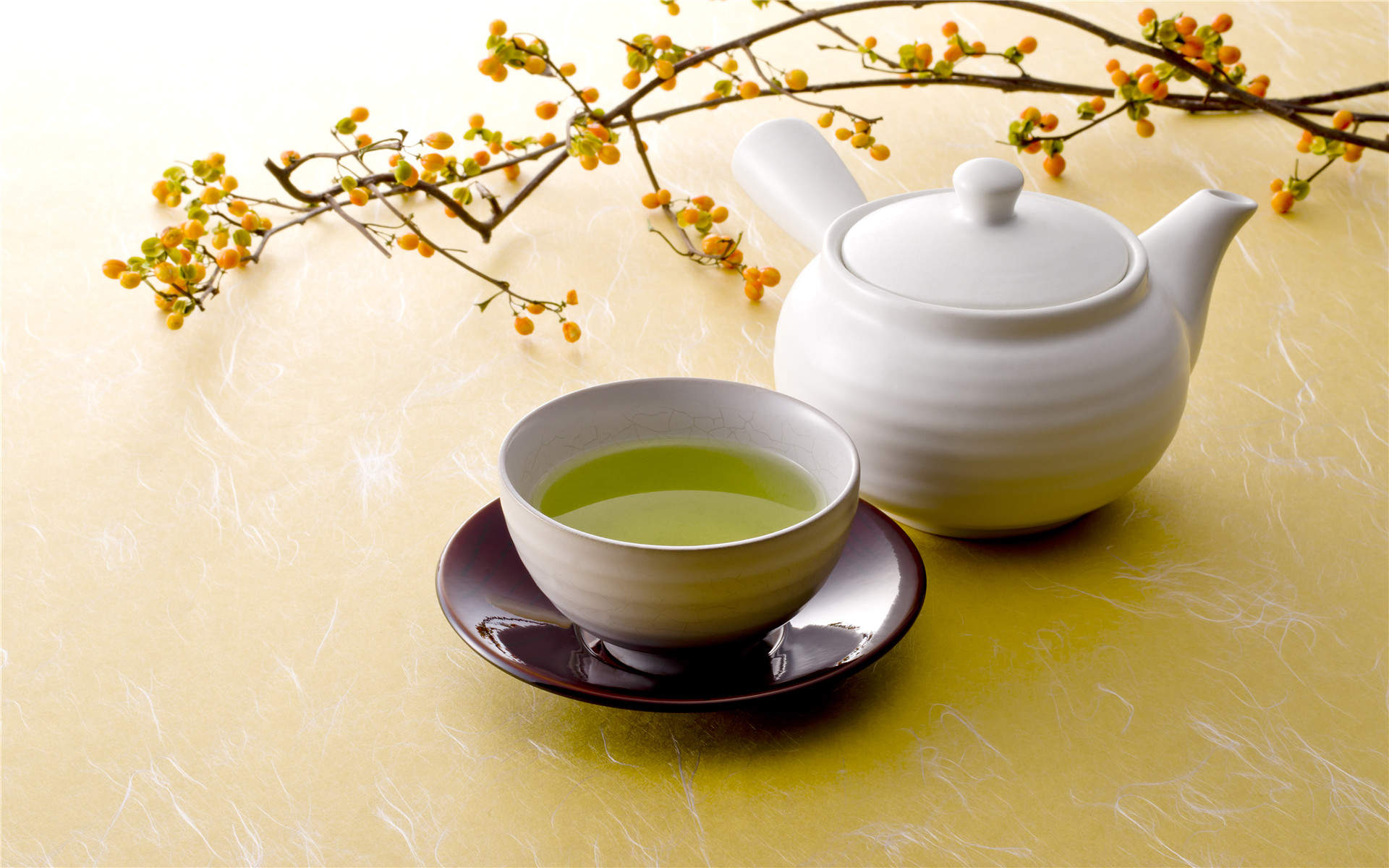 清香四溢的红茶绿茶桌面壁纸下载图片