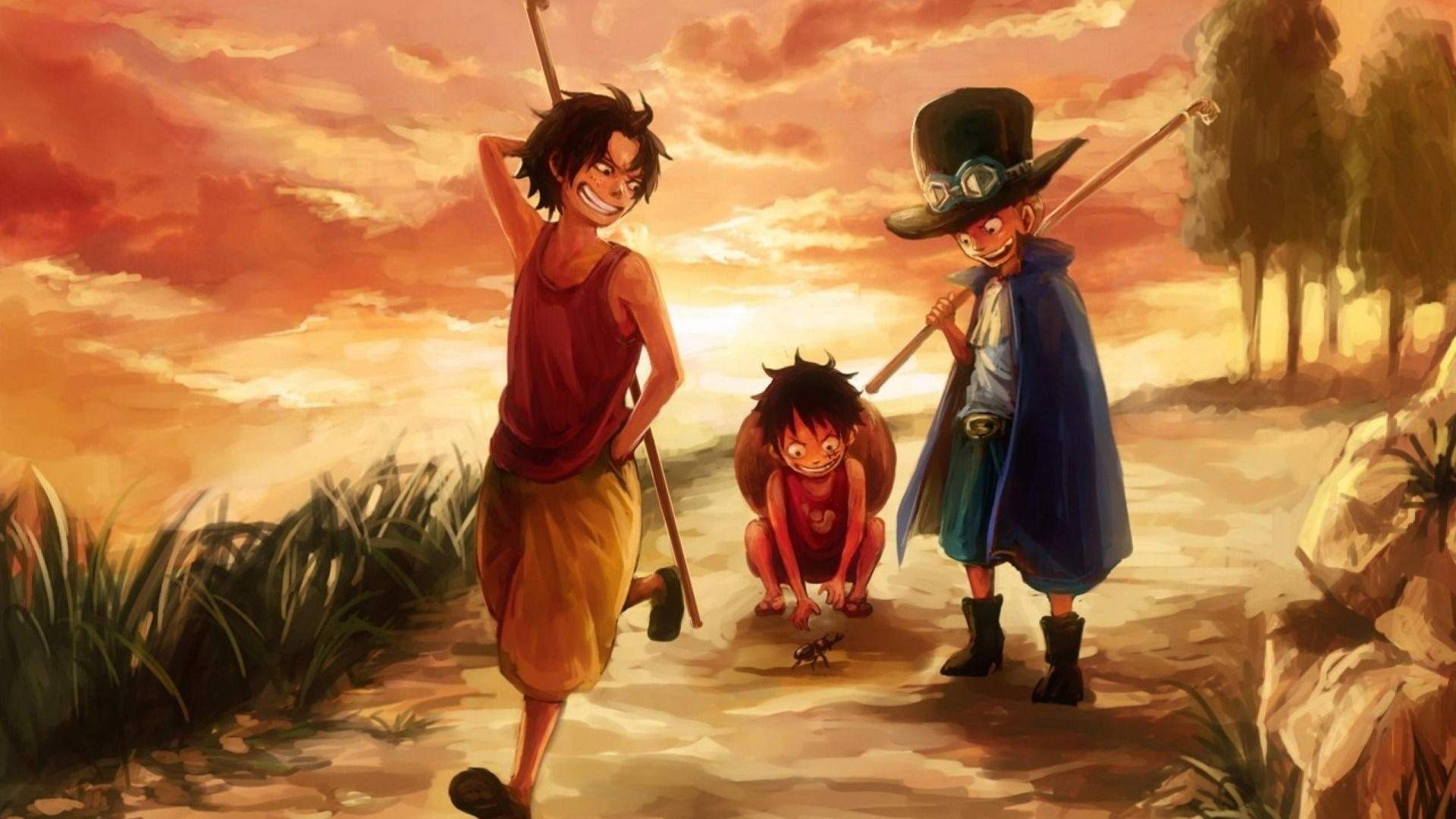 《海贼王》黑白手绘高清手机壁纸图片