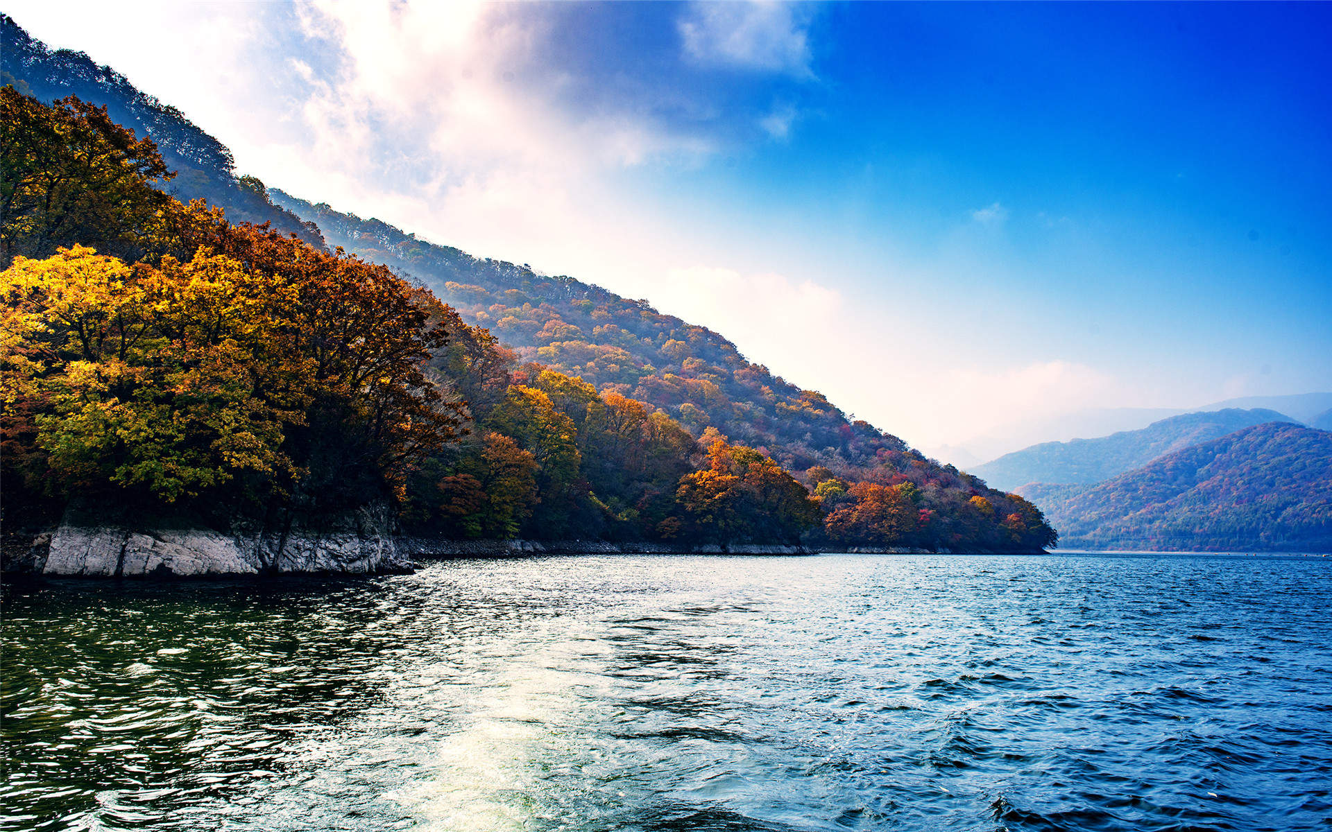辽宁本溪关门山水库风景桌面壁纸下载图片
