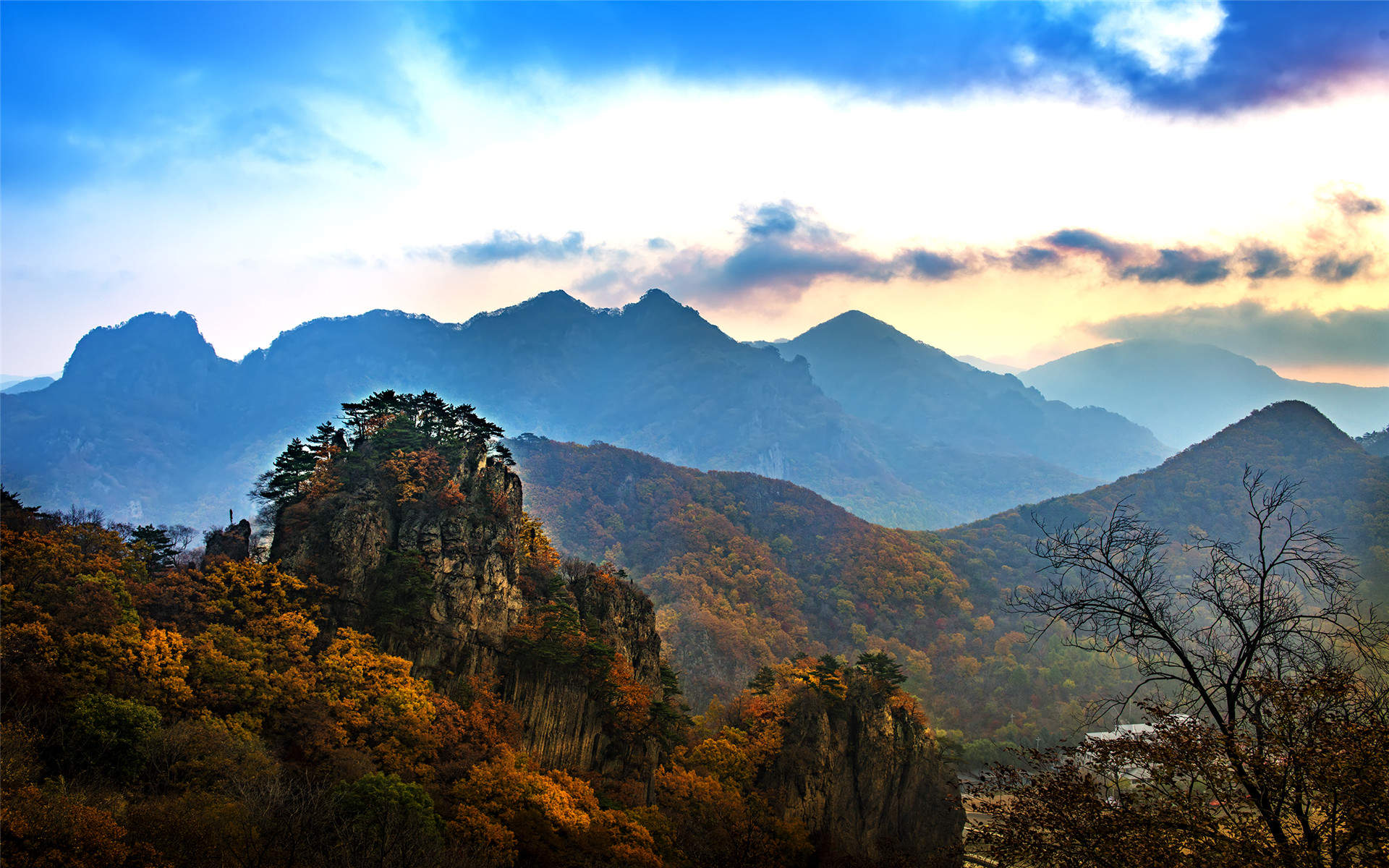 辽宁本溪关门山水库风景桌面壁纸下载图片