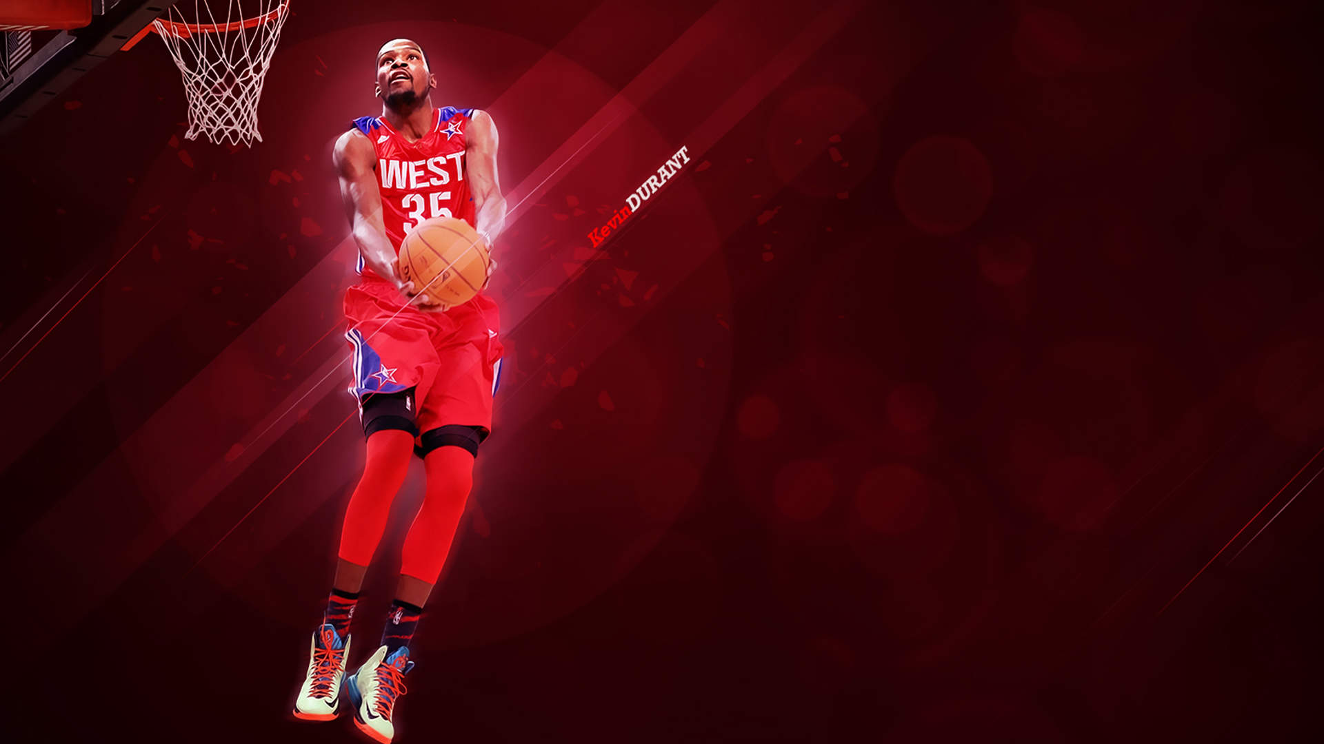 NBA篮球明星帅气扣篮高清酷炫手机壁纸图片