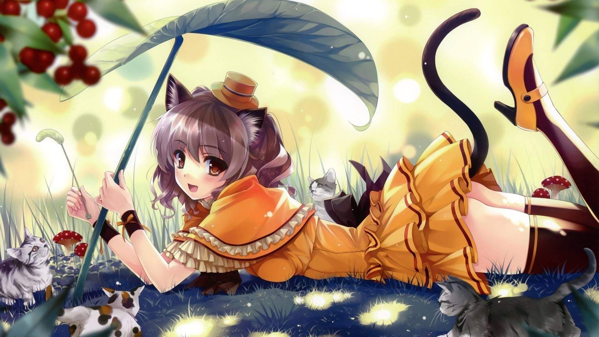 精美卡通美少女唯美高清桌面壁纸图片
