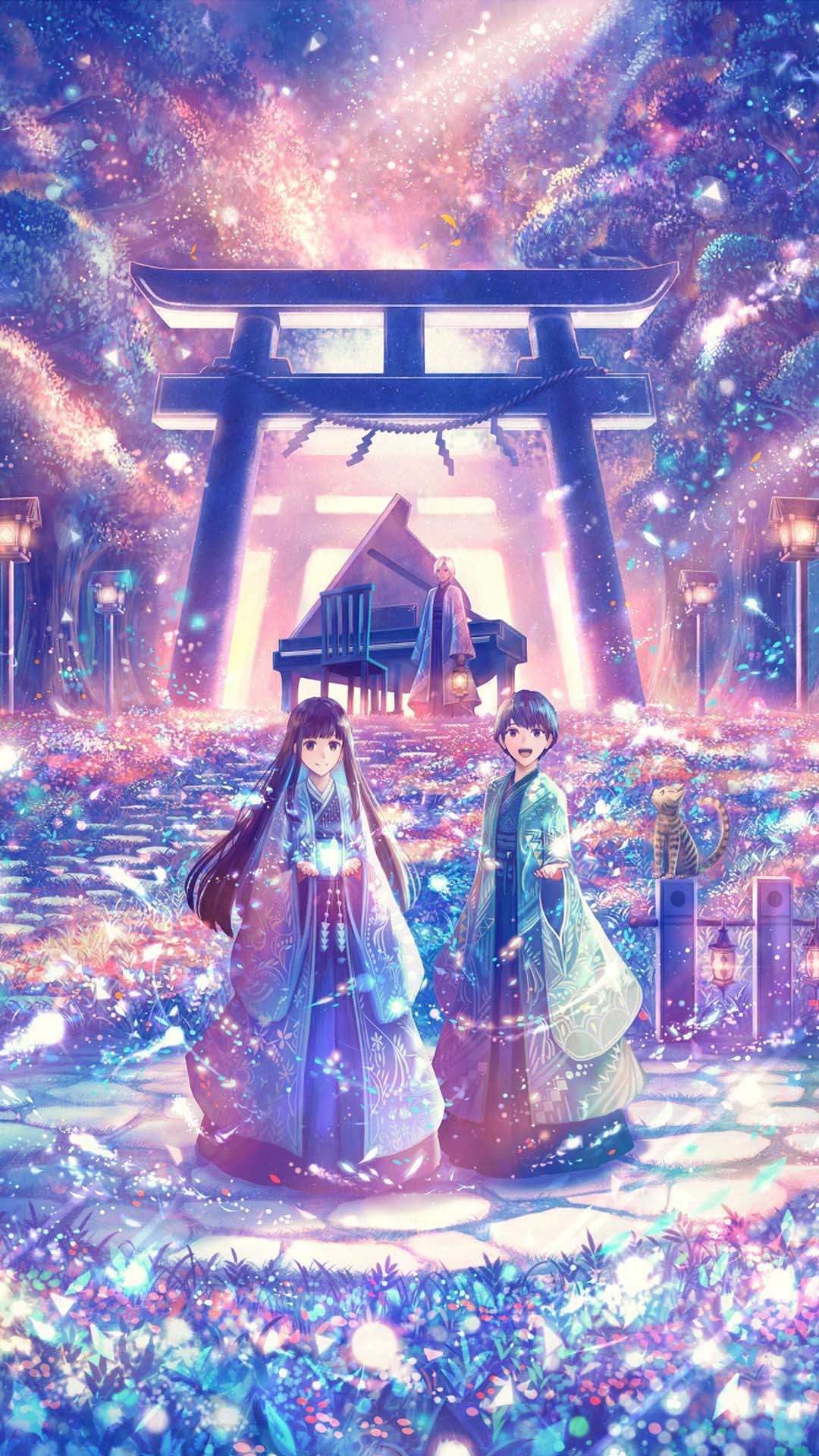 爱情浪漫二次元风景手机高清壁纸图片
