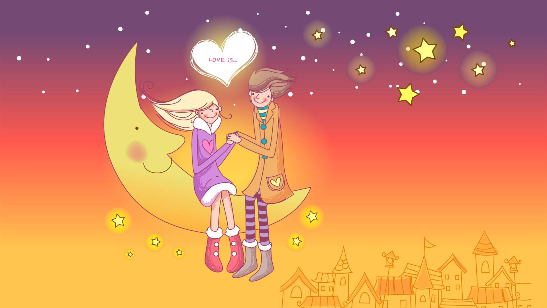 七夕甜美花朵静物唯美爱情电脑壁纸图片
