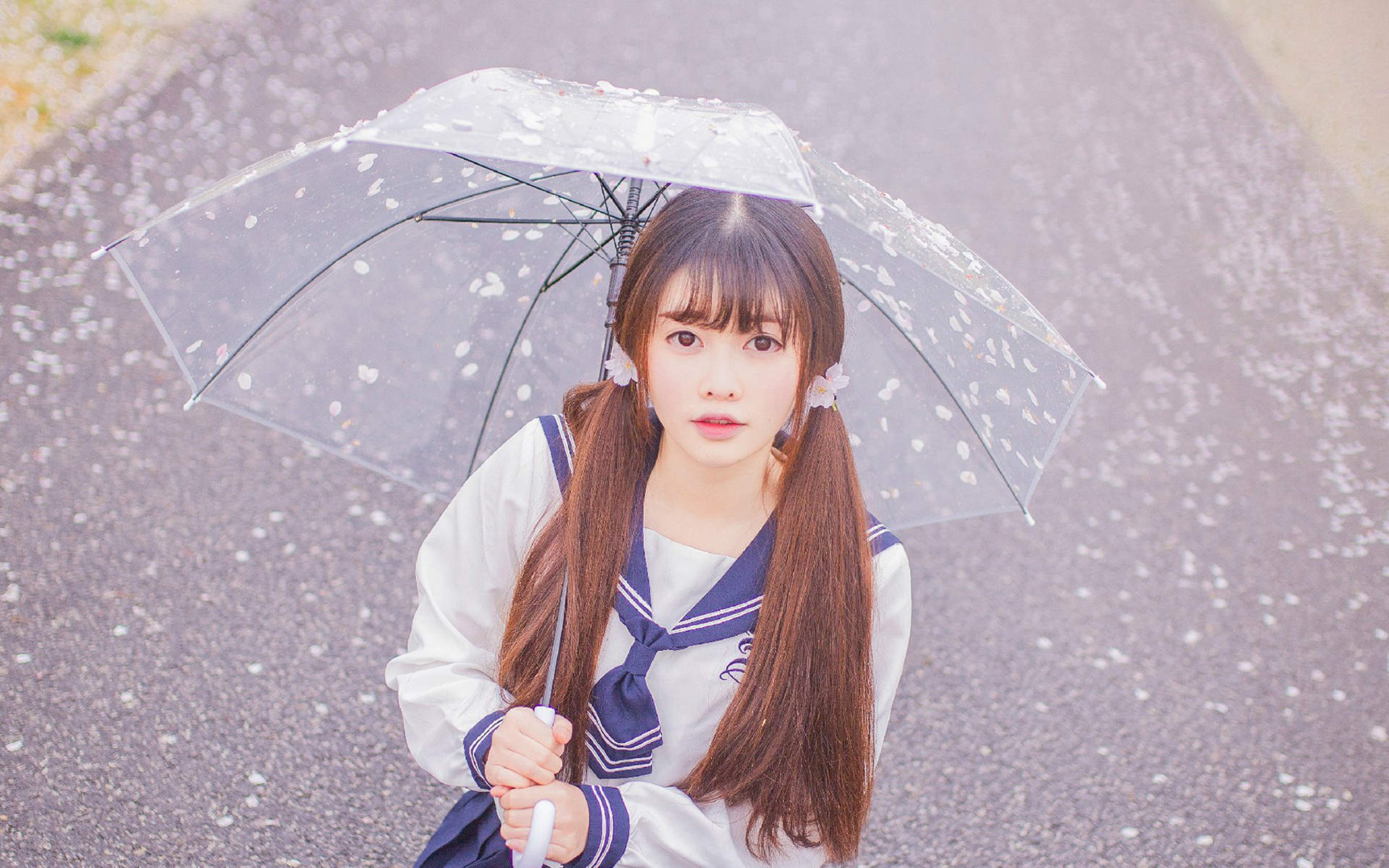漂亮大陆90后粉嫩美女学生妹校园清纯写真高清壁纸图片