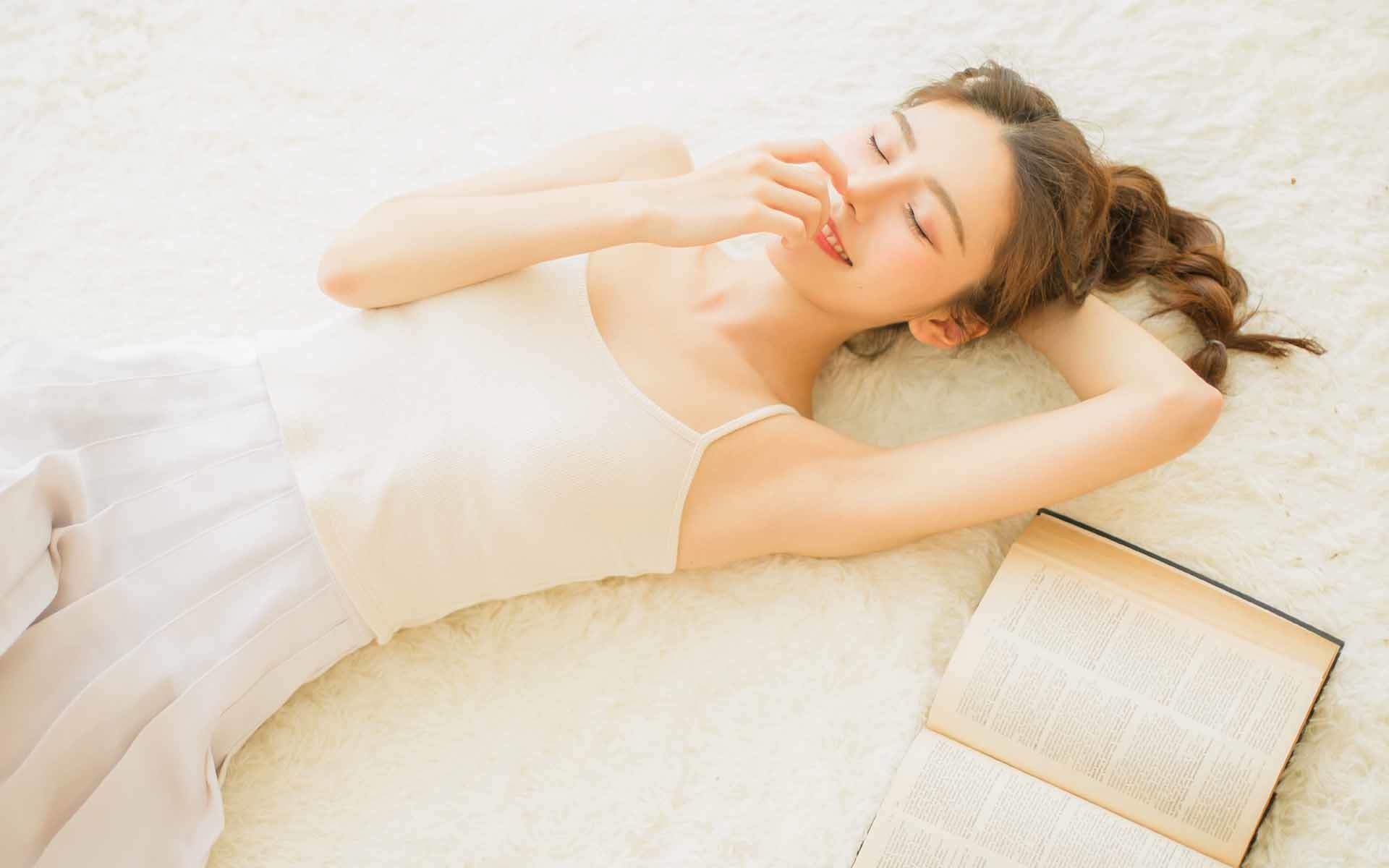 大陆女明星清新美女治愈系清纯唯美白皙高清桌面壁纸图片