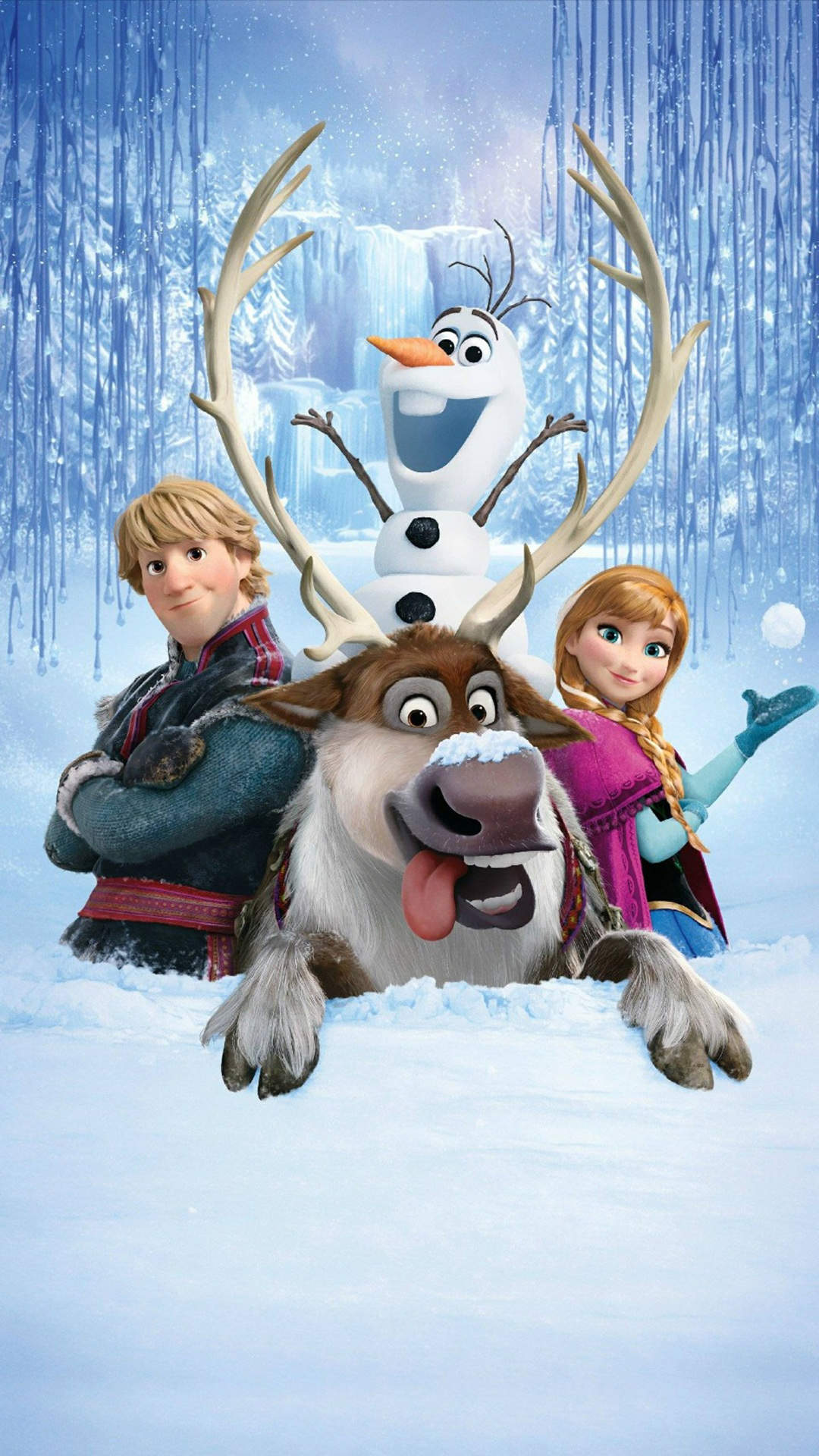 冰雪奇缘爱莎安娜雪宝高清壁纸图片
