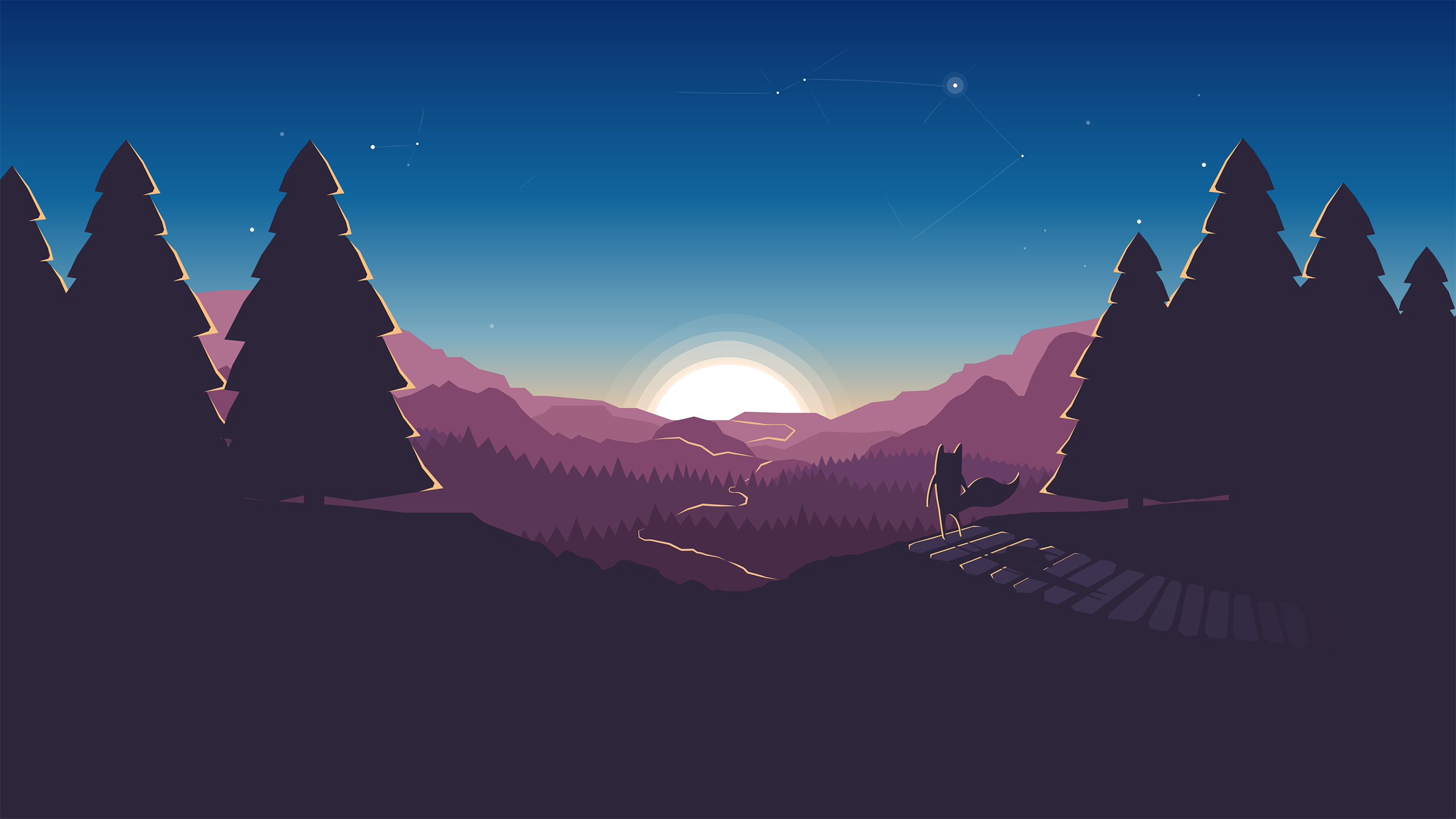 乌兰哈达火山风景高清桌面壁纸图片