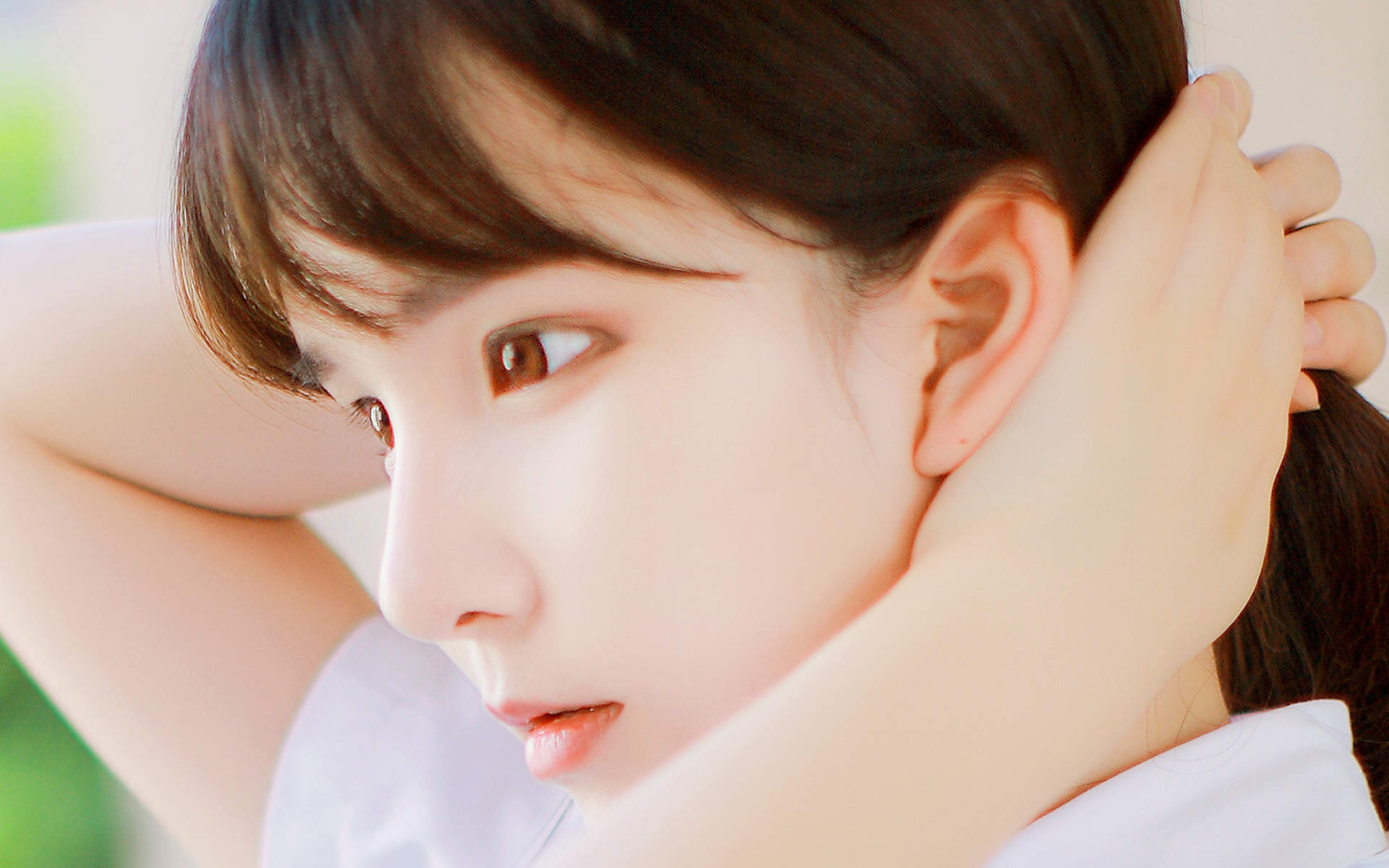 高清90后校花甜美灵动美少女学生装清纯写真图片手机壁纸图片