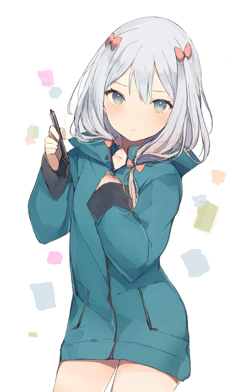 性感手绘动漫少女高清手机壁纸图片图片