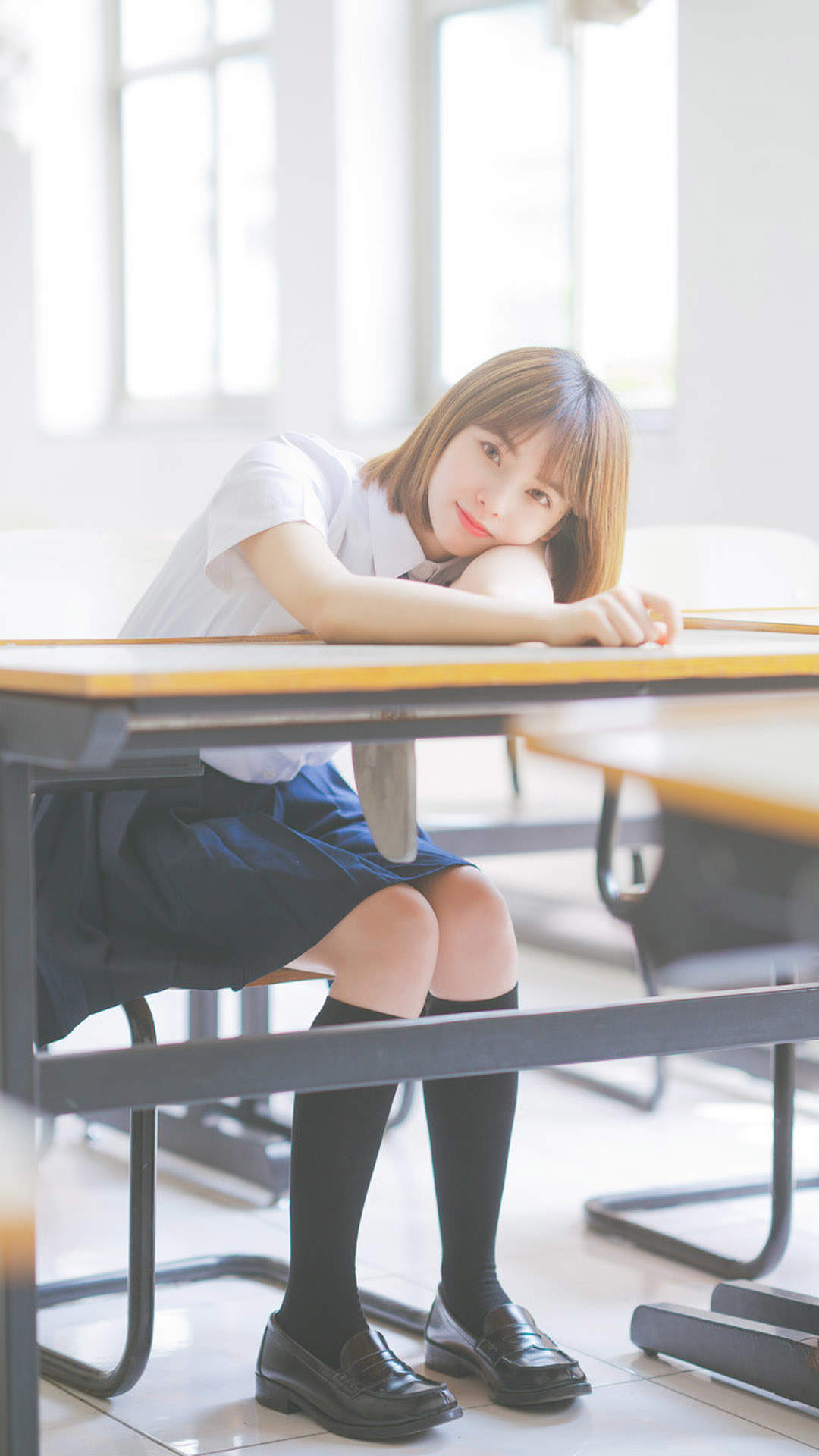 高清校花90后可爱清纯学生妹高清桌面壁纸图片