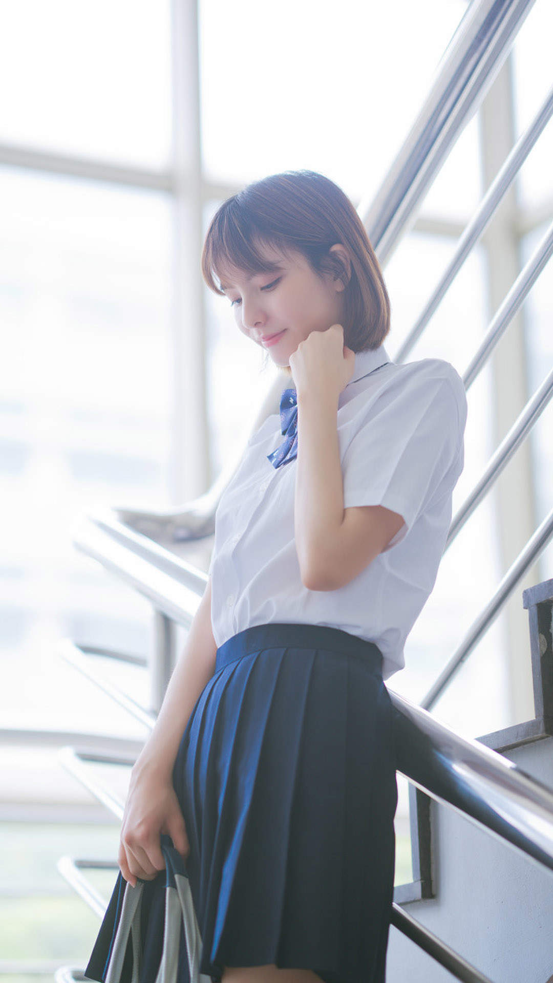 高清校花90后可爱清纯学生妹高清桌面壁纸图片