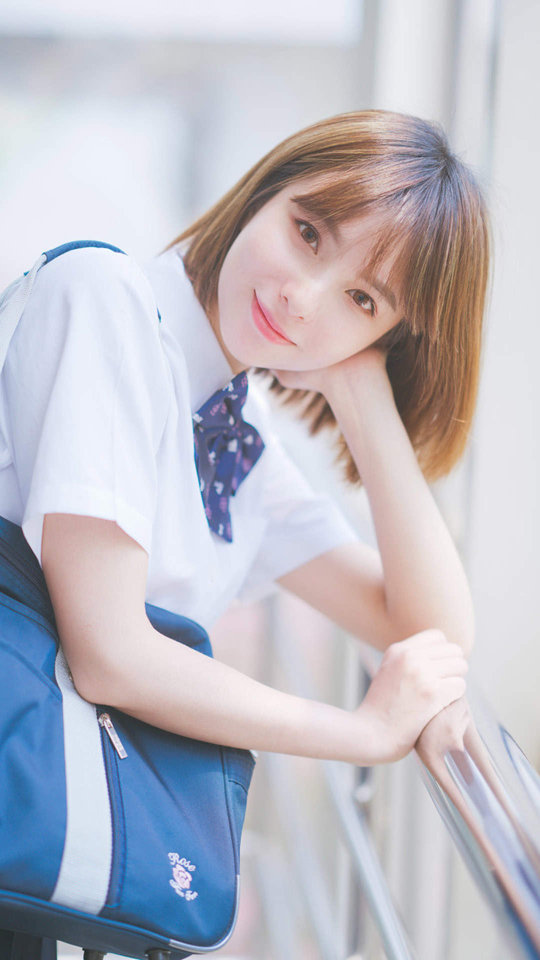高清校花90后可爱清纯学生妹高清桌面壁纸图片