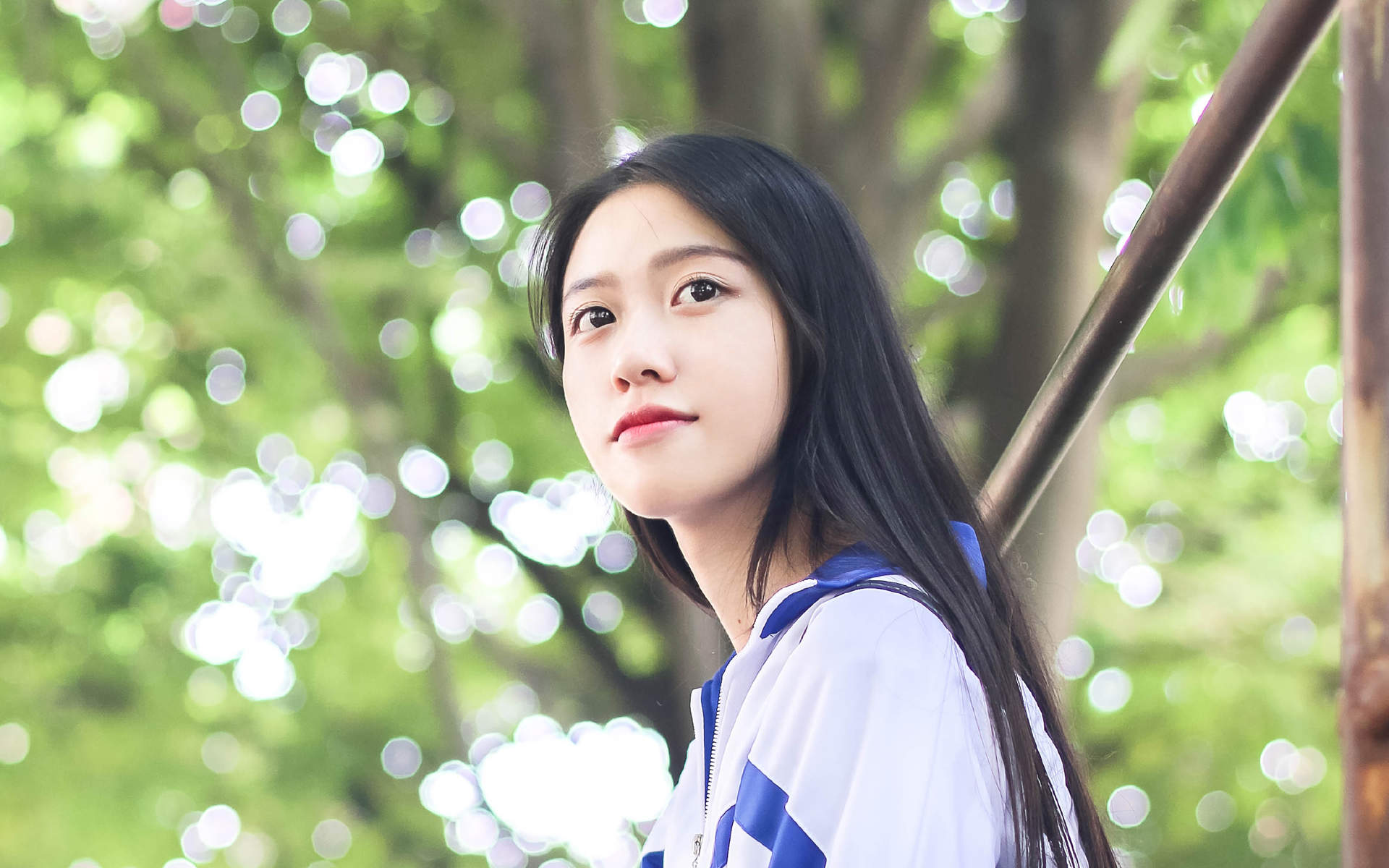 高清90后校花学生校服清新唯美写真图片壁纸图片