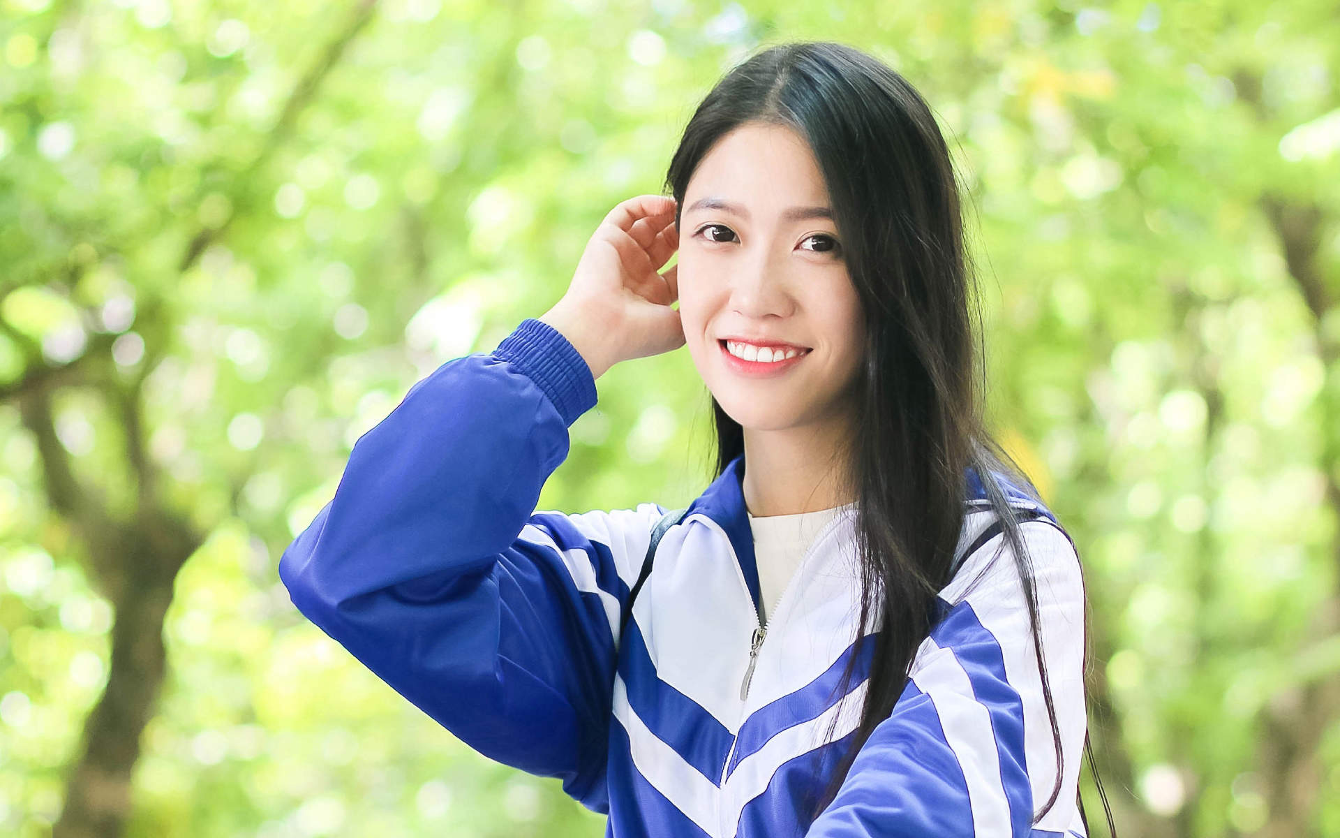 高清校花90后可爱清纯学生妹高清桌面壁纸图片