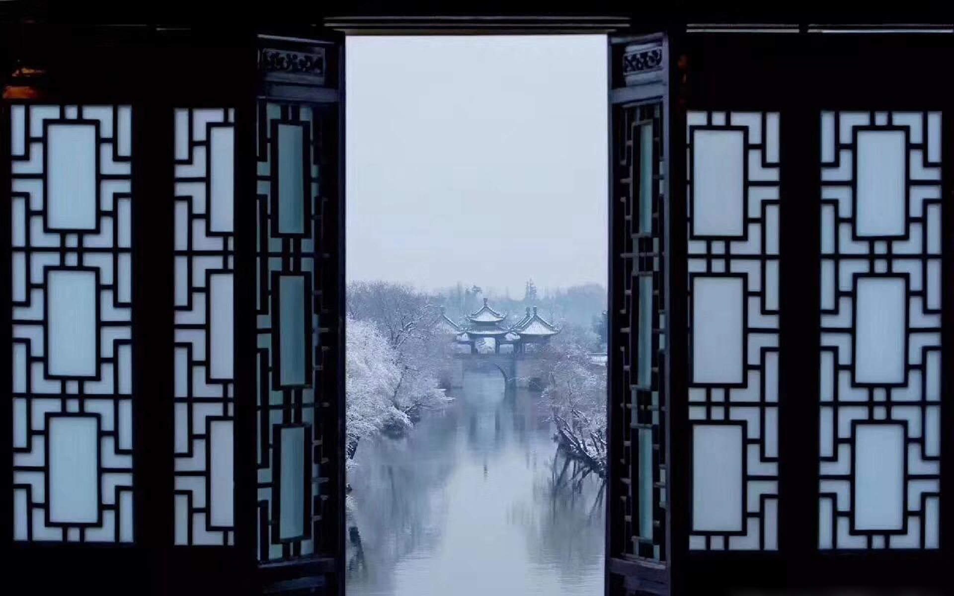 郑秀妍日本函馆冬日雪景唯美写真图片图片