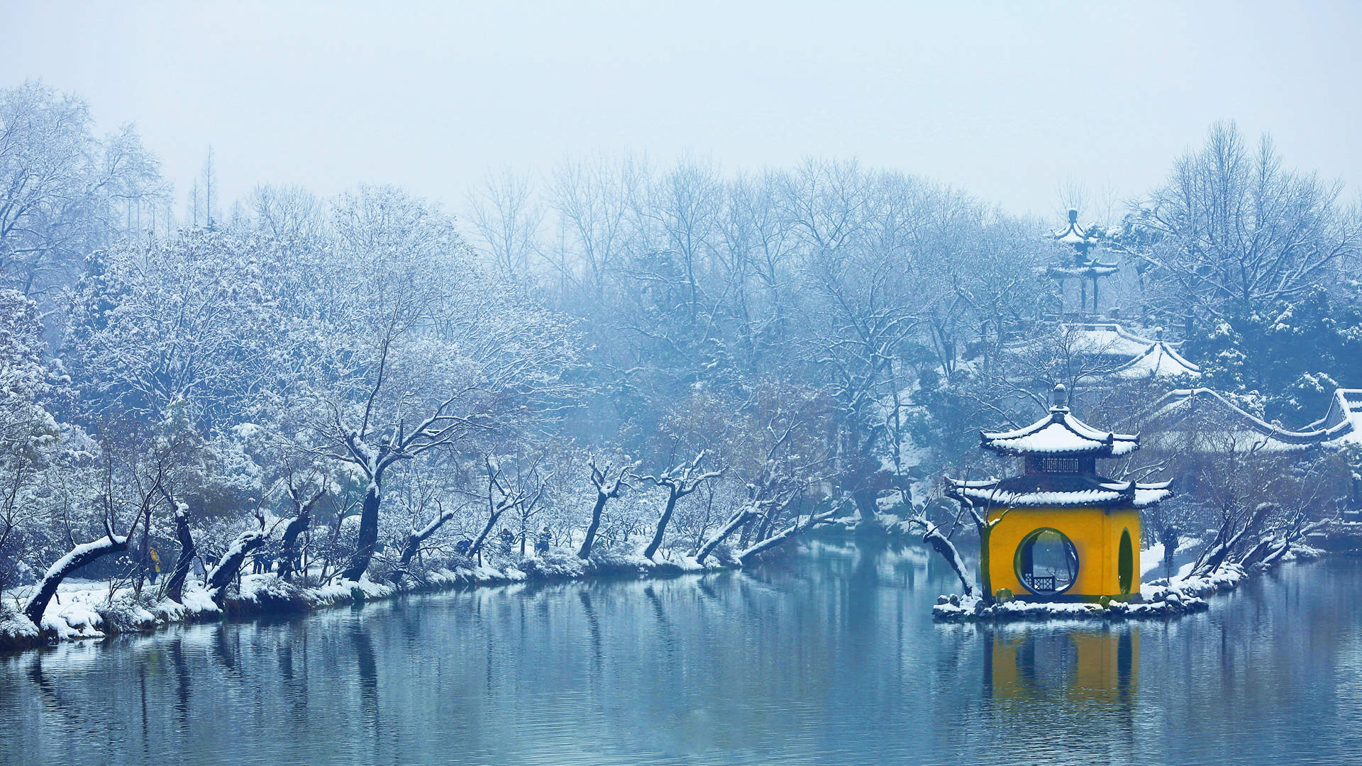 郑秀妍日本函馆冬日雪景唯美写真图片图片