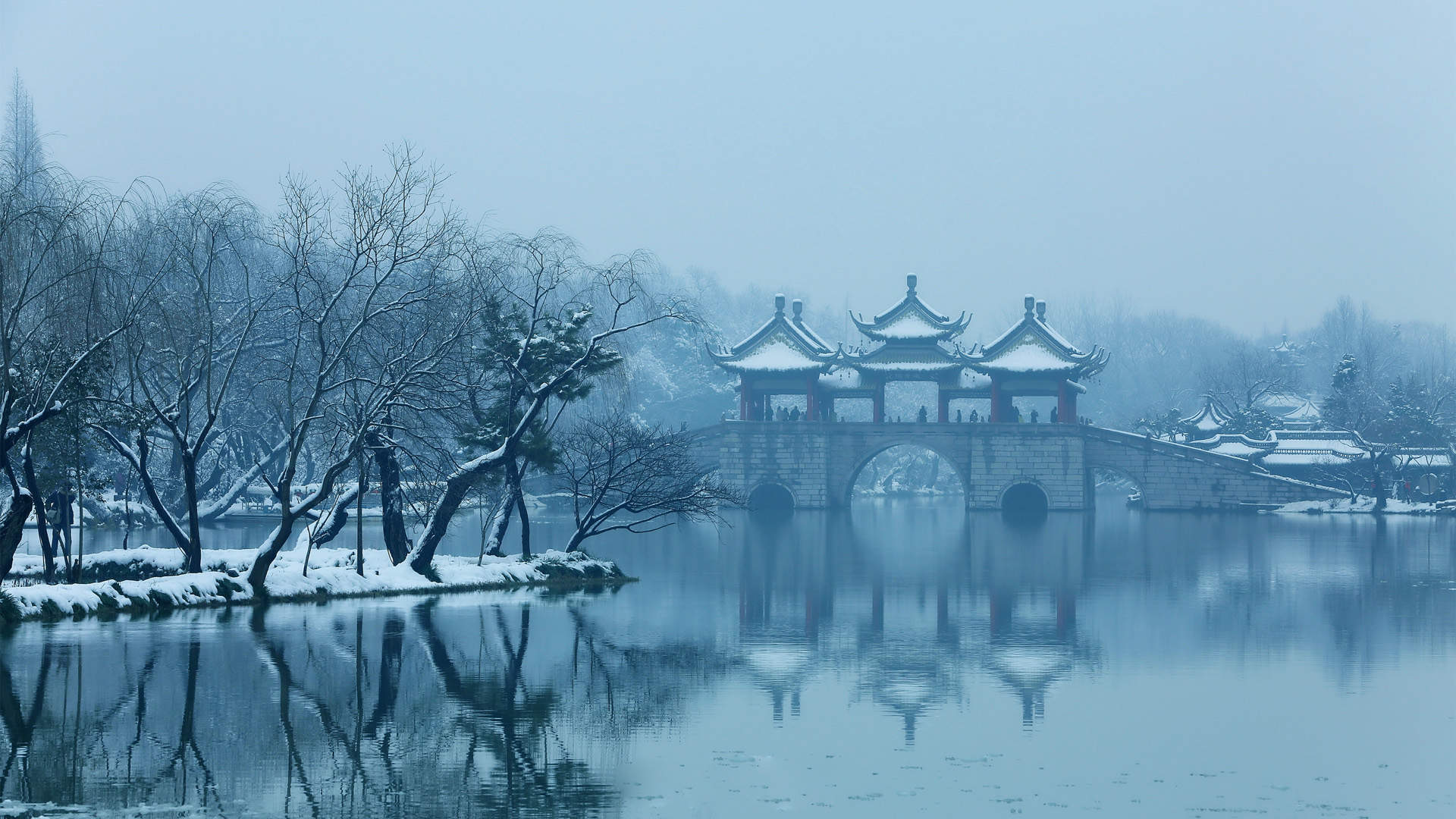 郑秀妍日本函馆冬日雪景唯美写真图片图片