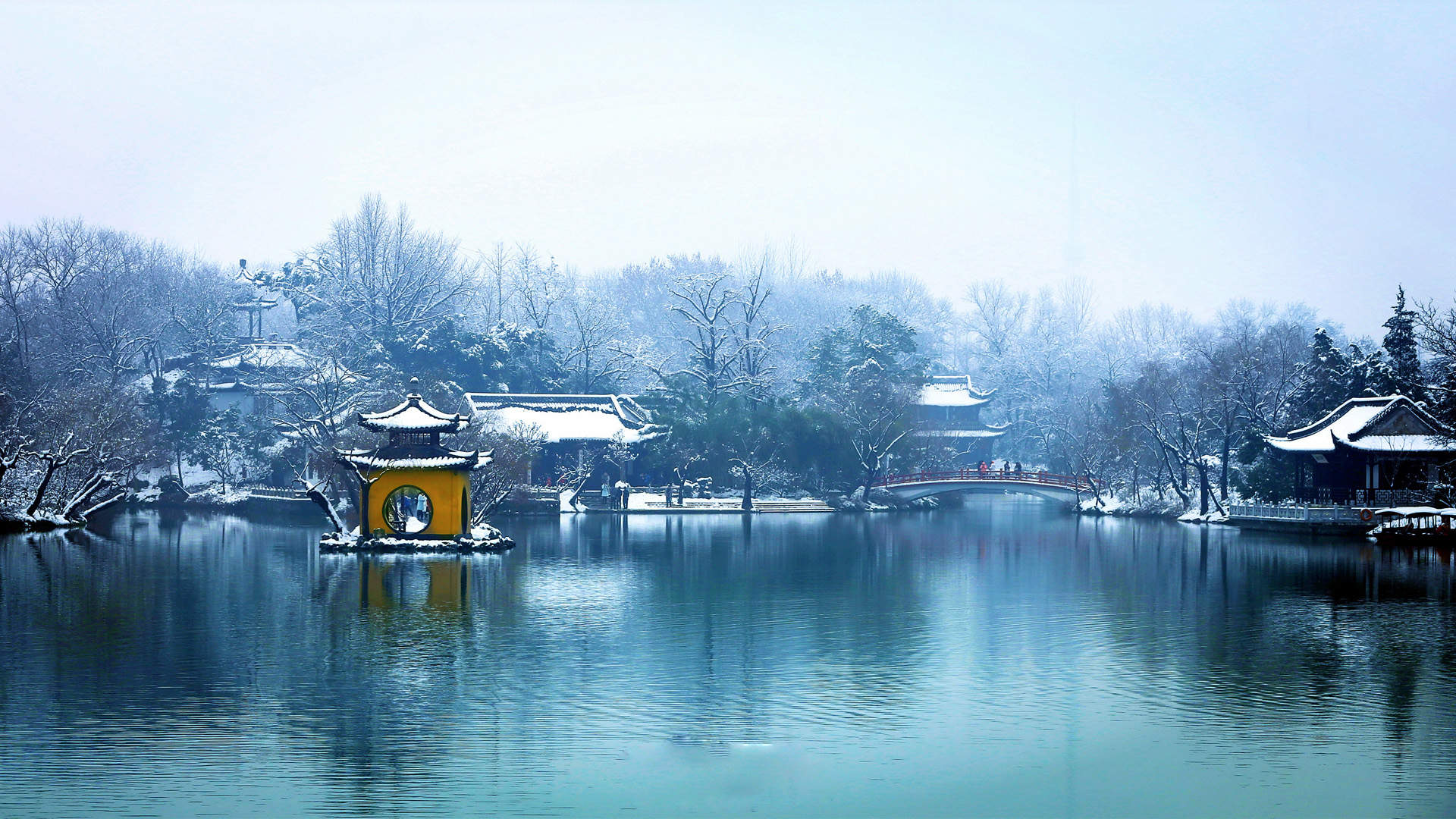 郑秀妍日本函馆冬日雪景唯美写真图片图片