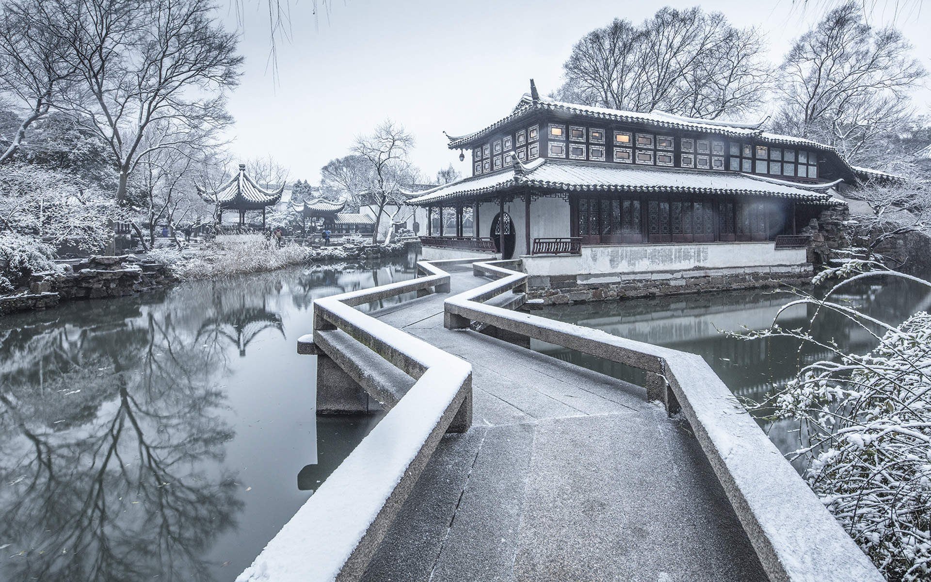 郑秀妍日本函馆冬日雪景唯美写真图片图片