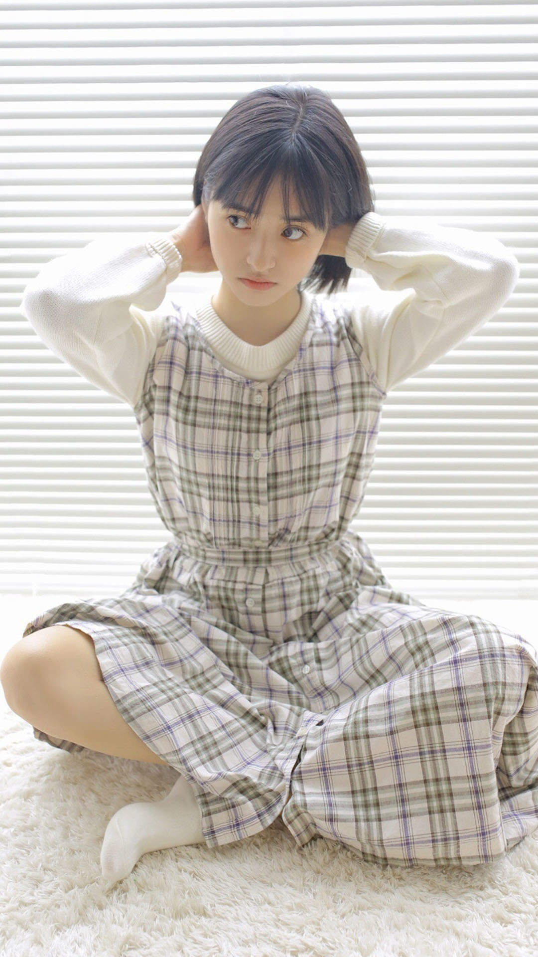 高清美女沈月连衣裙清新甜美写真图片图片