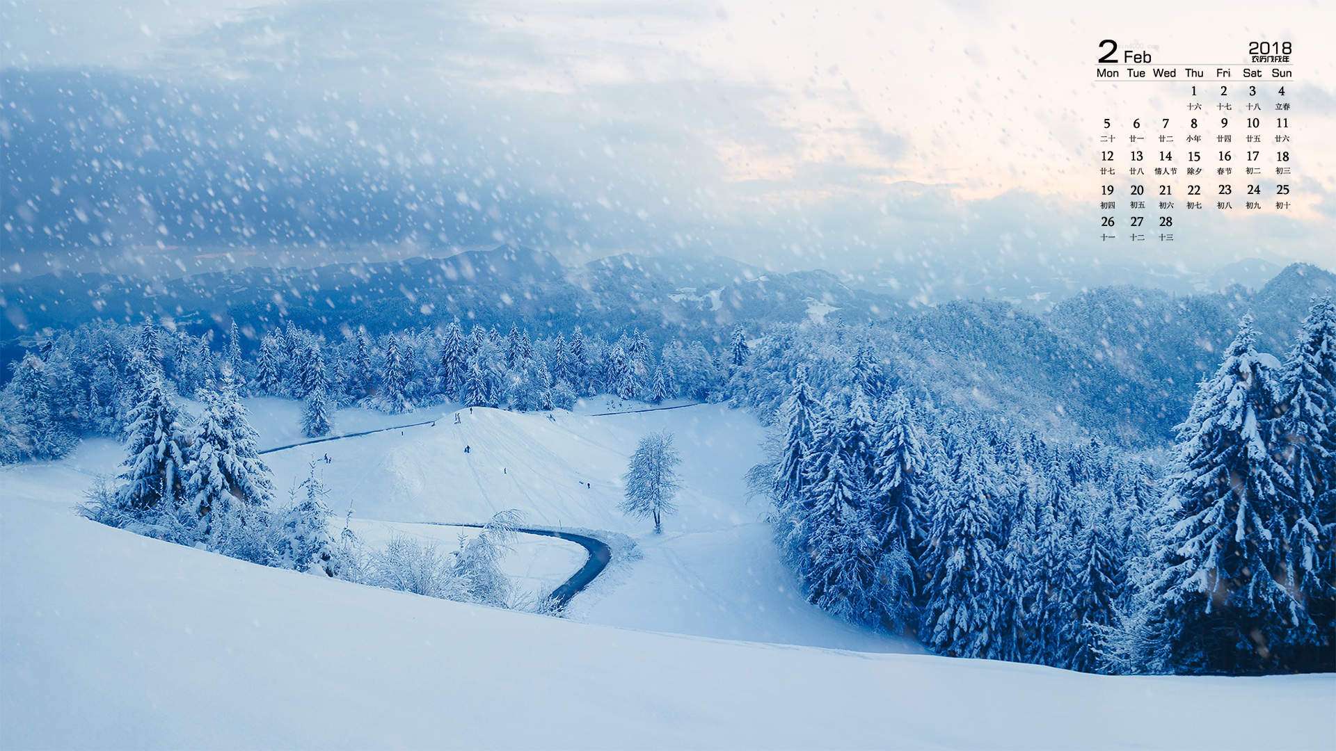 冬天雪景唯美手机壁纸图片图片