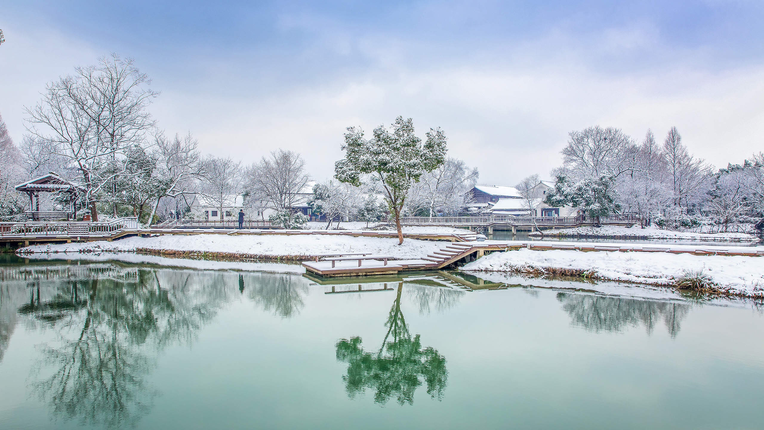 冬天雪景唯美手机壁纸图片图片
