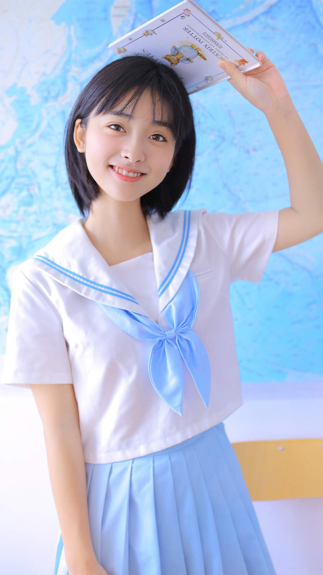 高清美女沈月连衣裙清新甜美写真图片图片