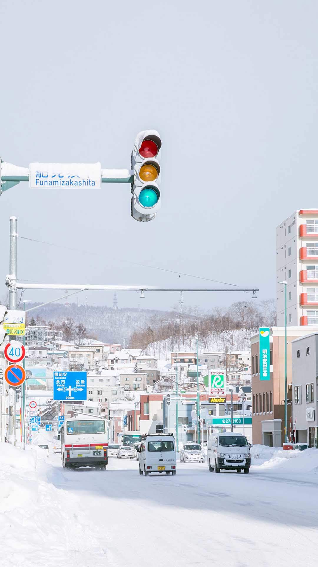 日本小清新雪景手机壁纸高清图片图片
