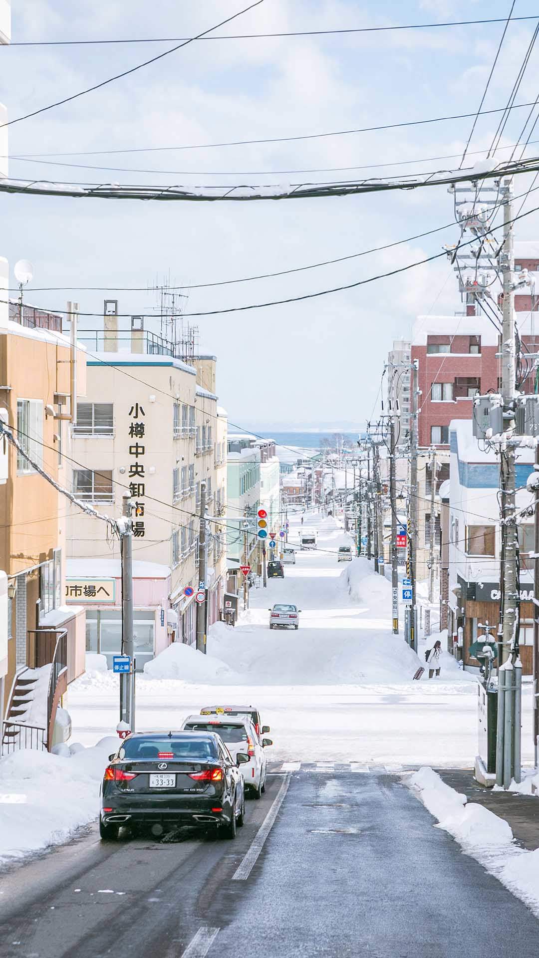 日本小清新雪景手机壁纸高清图片图片